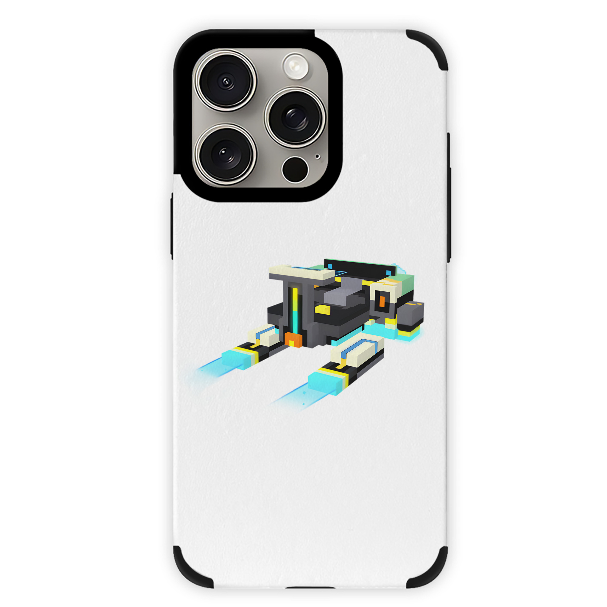 （画像用） マインクラフト ブロックの世界 Minecraft MC Block world 【iPhone15ProMax対応】 PUレザー スマホケース 耐衝撃＆黄変防止