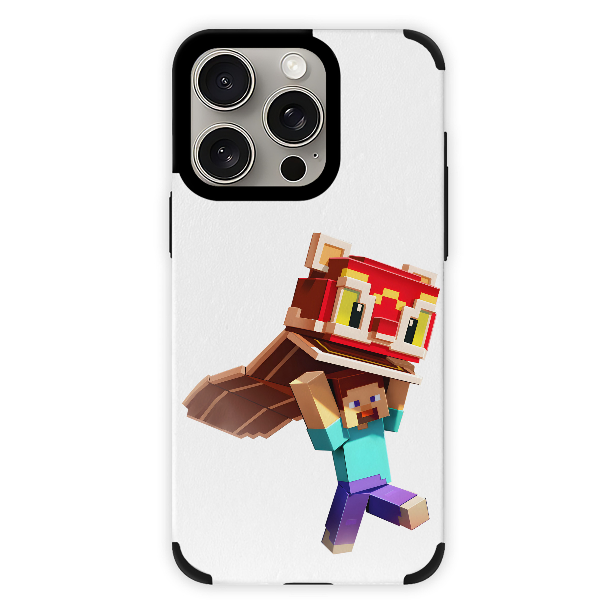（画像用） マインクラフト ブロックの世界 Minecraft MC Block world 【iPhone15ProMax対応】 PUレザー スマホケース 耐衝撃＆黄変防止