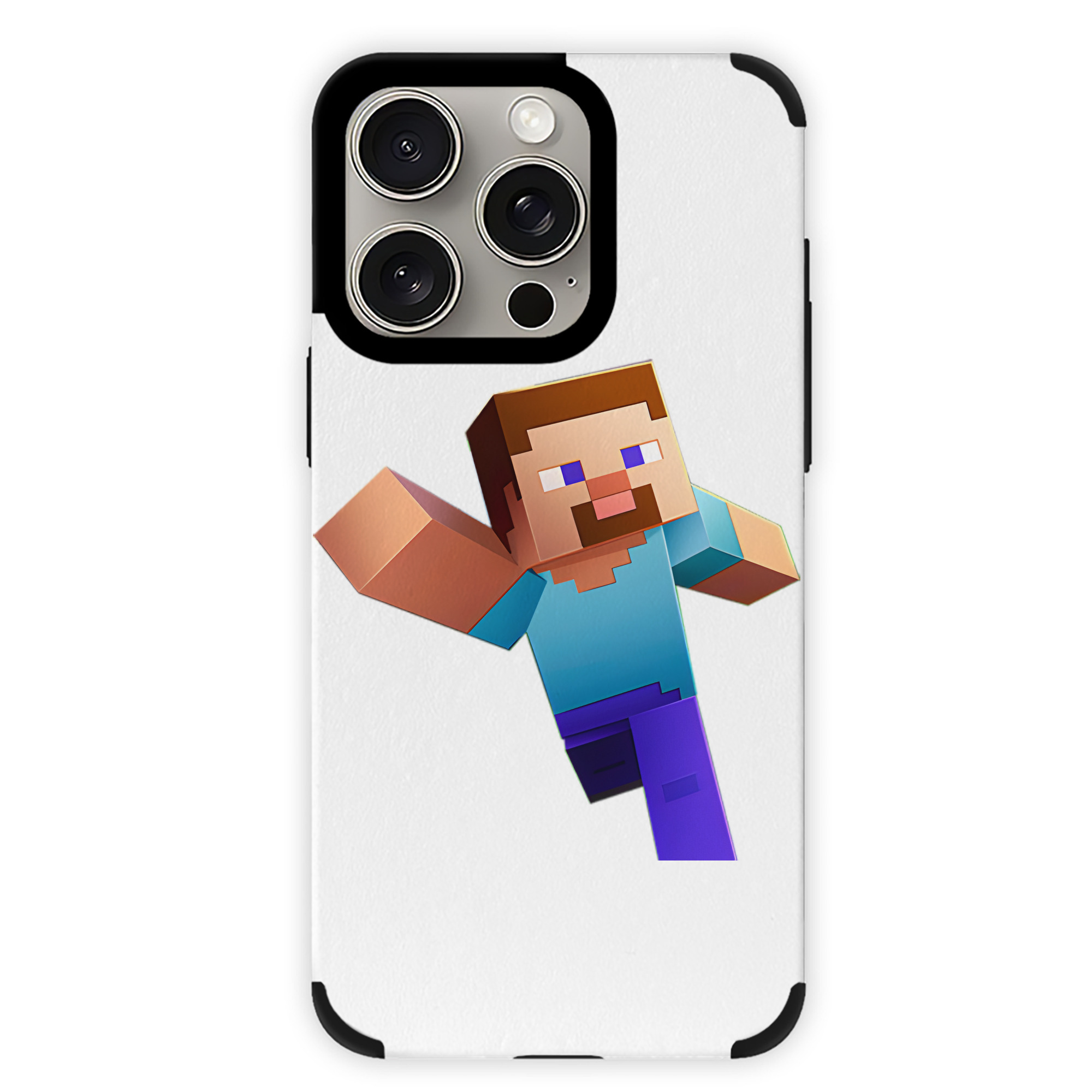（画像用） マインクラフト ブロックの世界 Minecraft MC Block world 【iPhone15ProMax対応】 PUレザー スマホケース 耐衝撃＆黄変防止