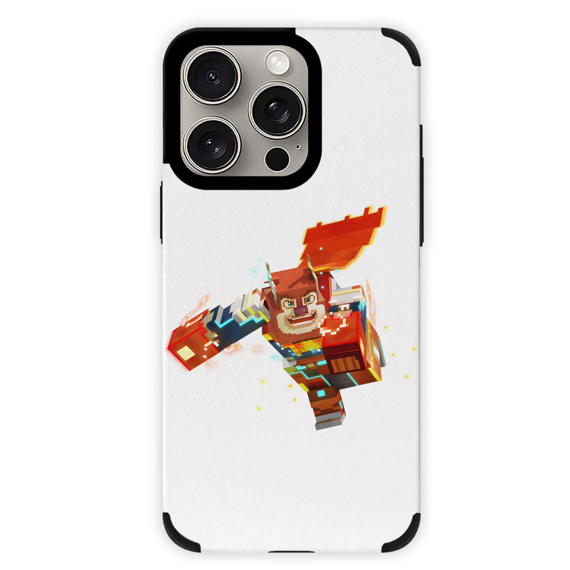 （画像用） マインクラフト ブロックの世界 Minecraft MC Block world 【iPhone15ProMax対応】 PUレザー スマホケース 耐衝撃＆黄変防止
