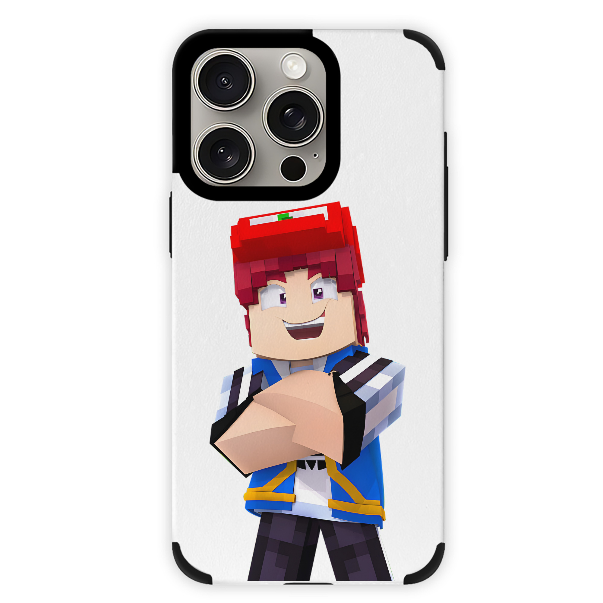 （画像用） マインクラフト ブロックの世界 Minecraft MC Block world 【iPhone15ProMax対応】 PUレザー スマホケース 耐衝撃＆黄変防止