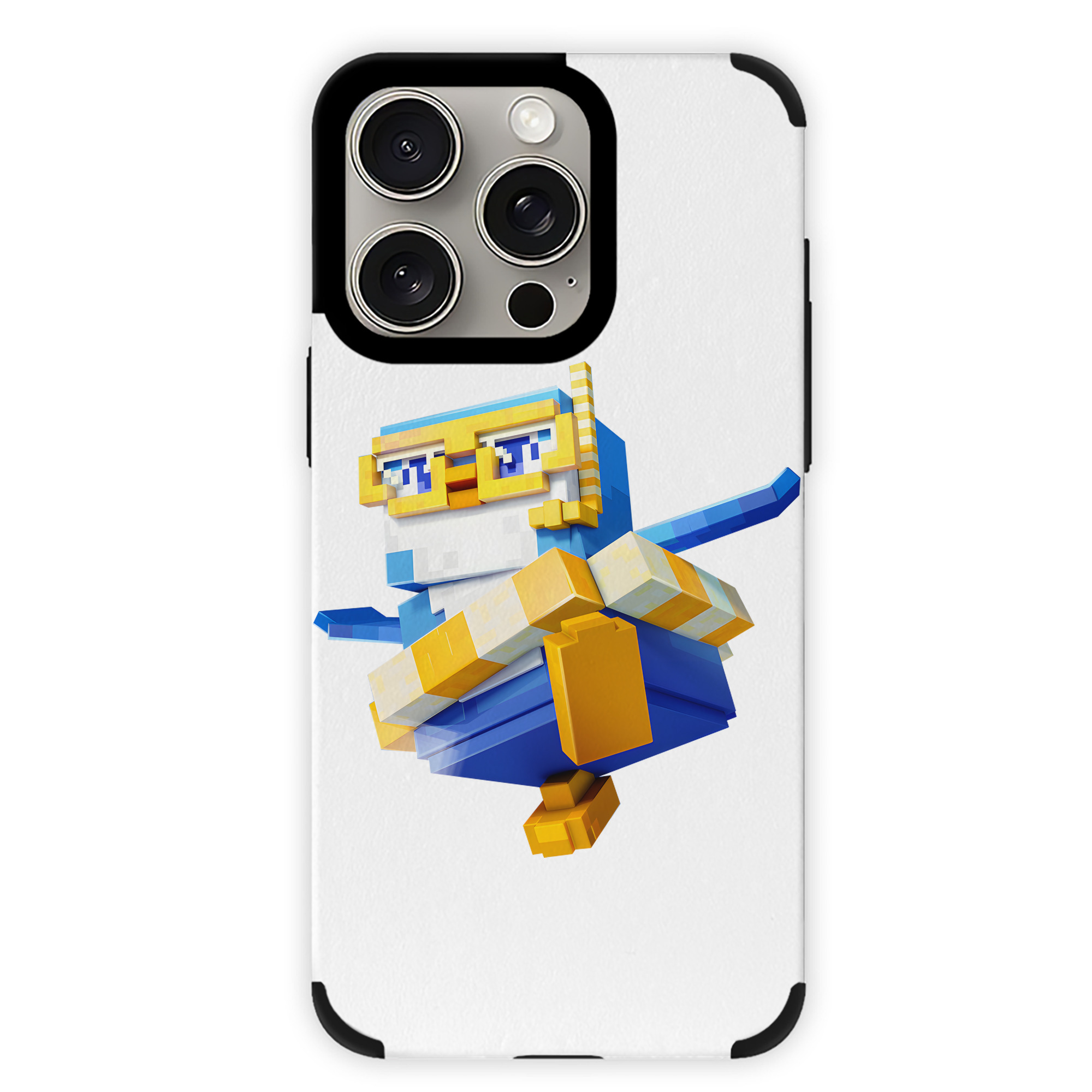 （画像用） マインクラフト ブロックの世界 Minecraft MC Block world 【iPhone15ProMax対応】 PUレザー スマホケース 耐衝撃＆黄変防止