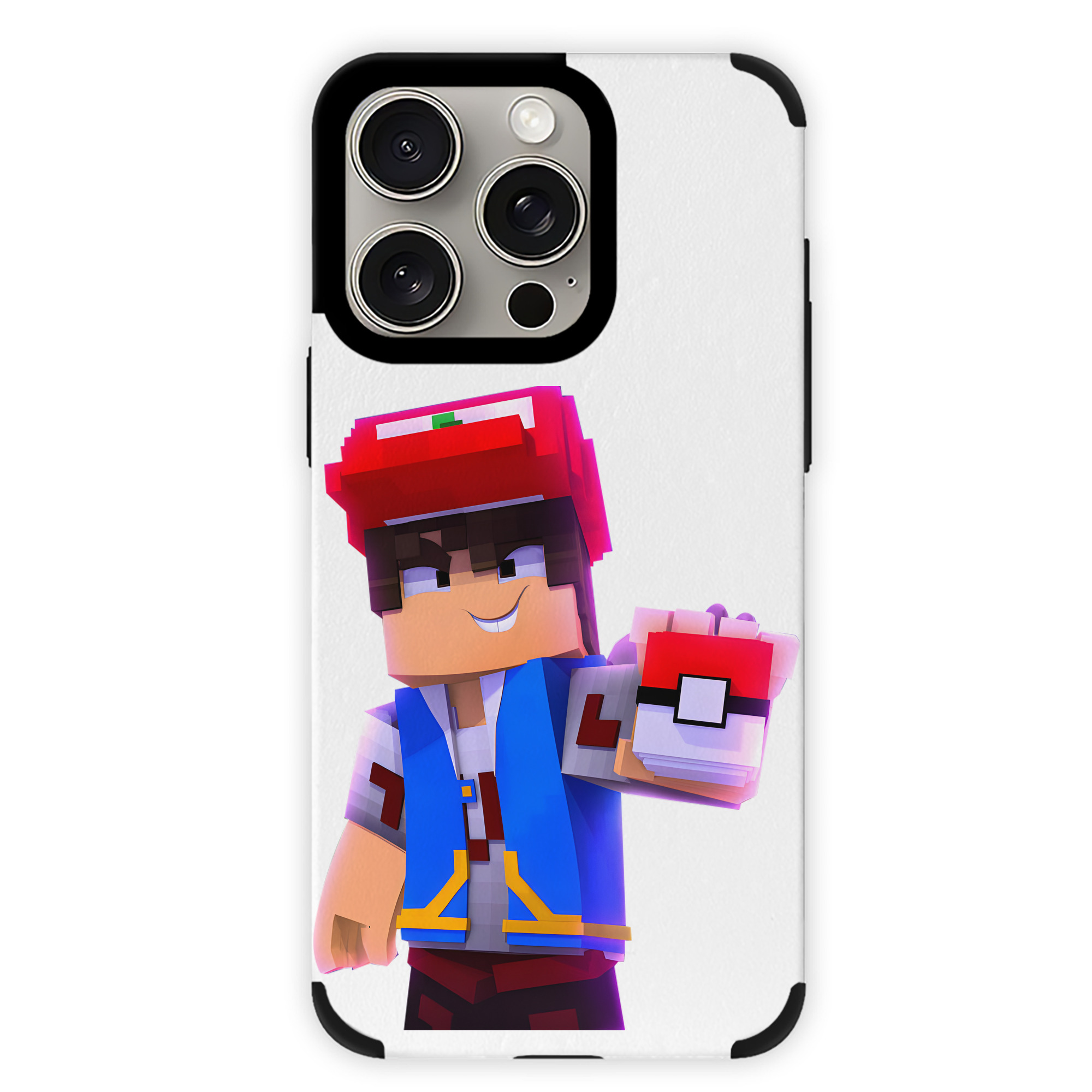 （画像用） マインクラフト ブロックの世界 Minecraft MC Block world 【iPhone15ProMax対応】 PUレザー スマホケース 耐衝撃＆黄変防止
