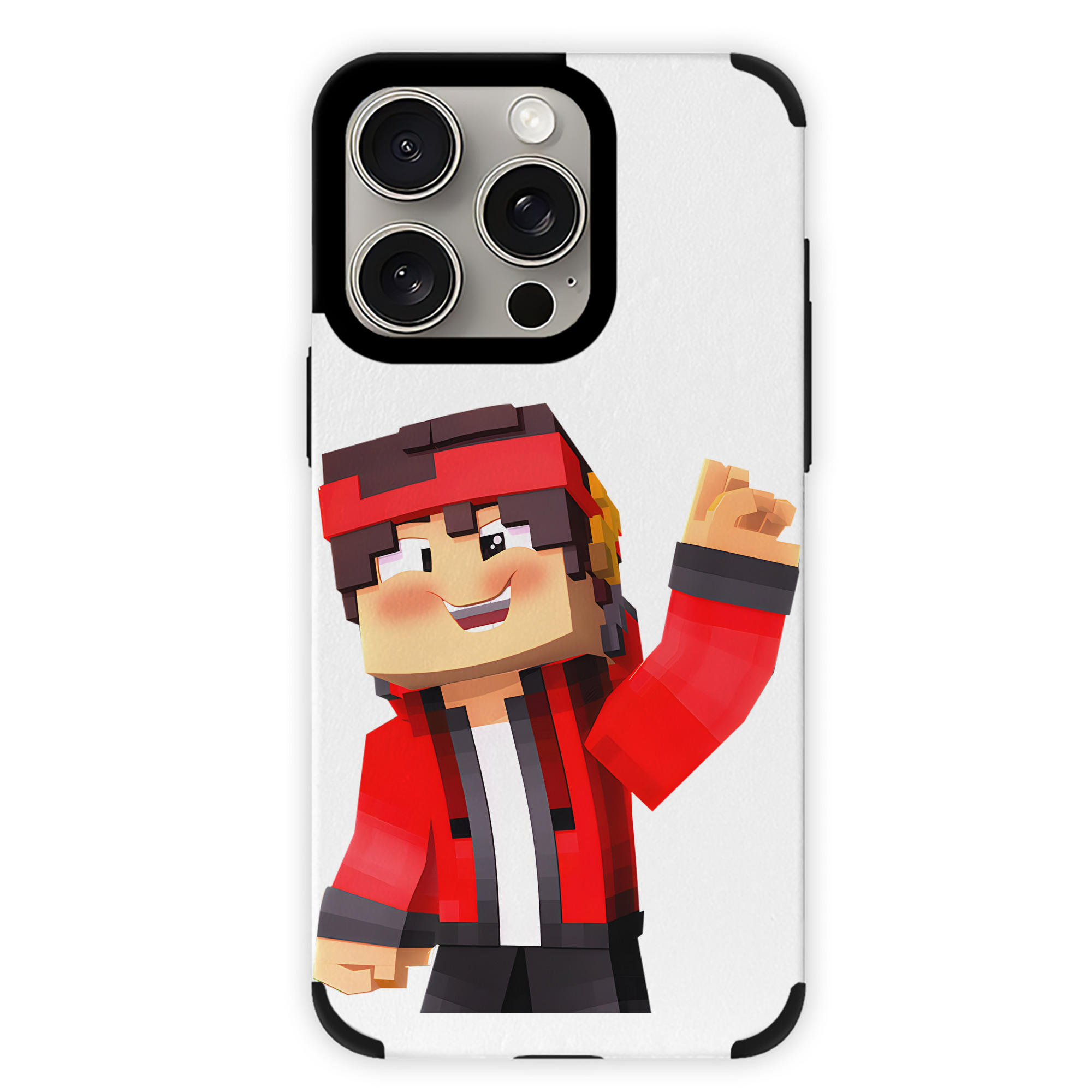 （画像用） マインクラフト ブロックの世界 Minecraft MC Block world 【iPhone15ProMax対応】 PUレザー スマホケース 耐衝撃＆黄変防止