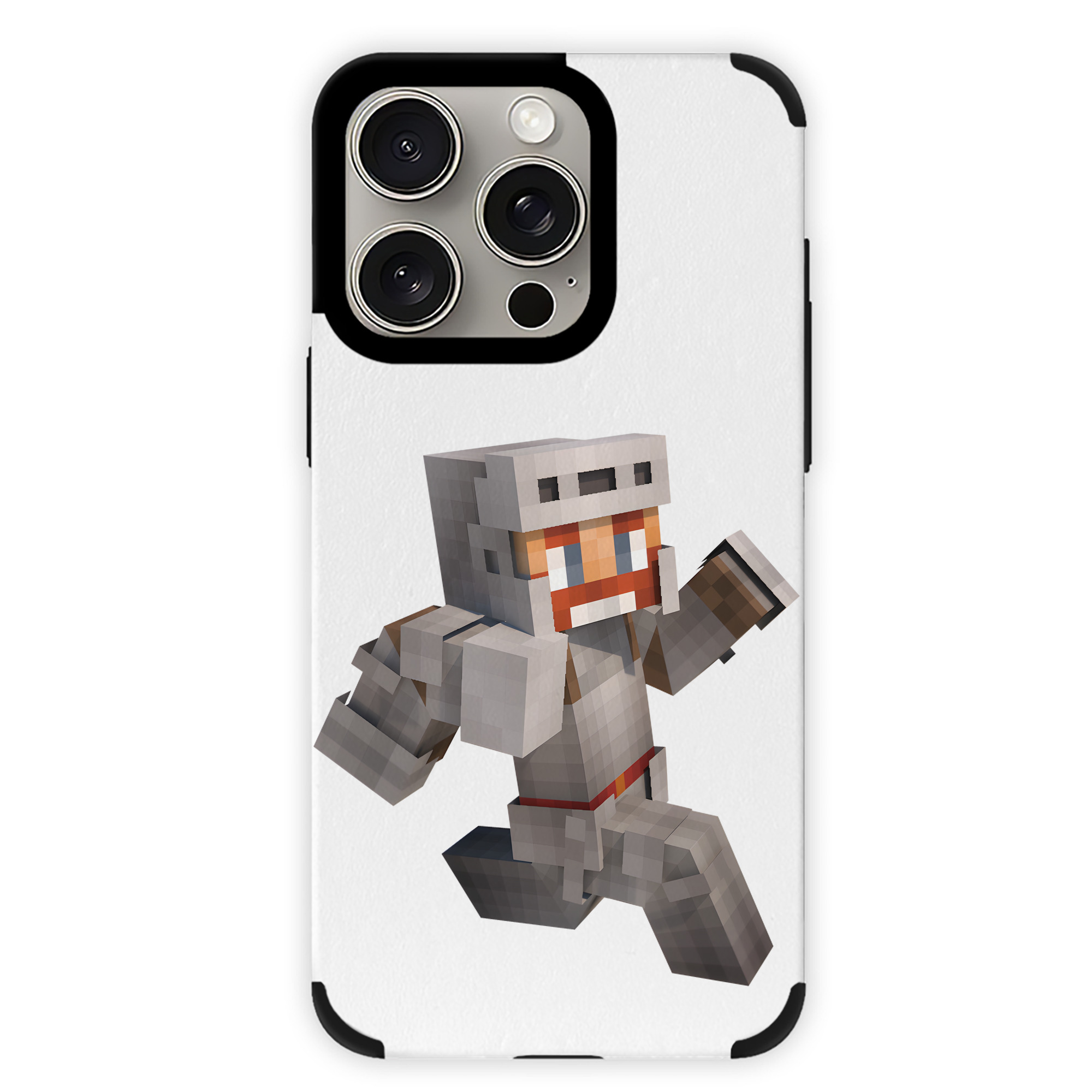 （画像用） マインクラフト ブロックの世界 Minecraft MC Block world 【iPhone15ProMax対応】 PUレザー スマホケース 耐衝撃＆黄変防止