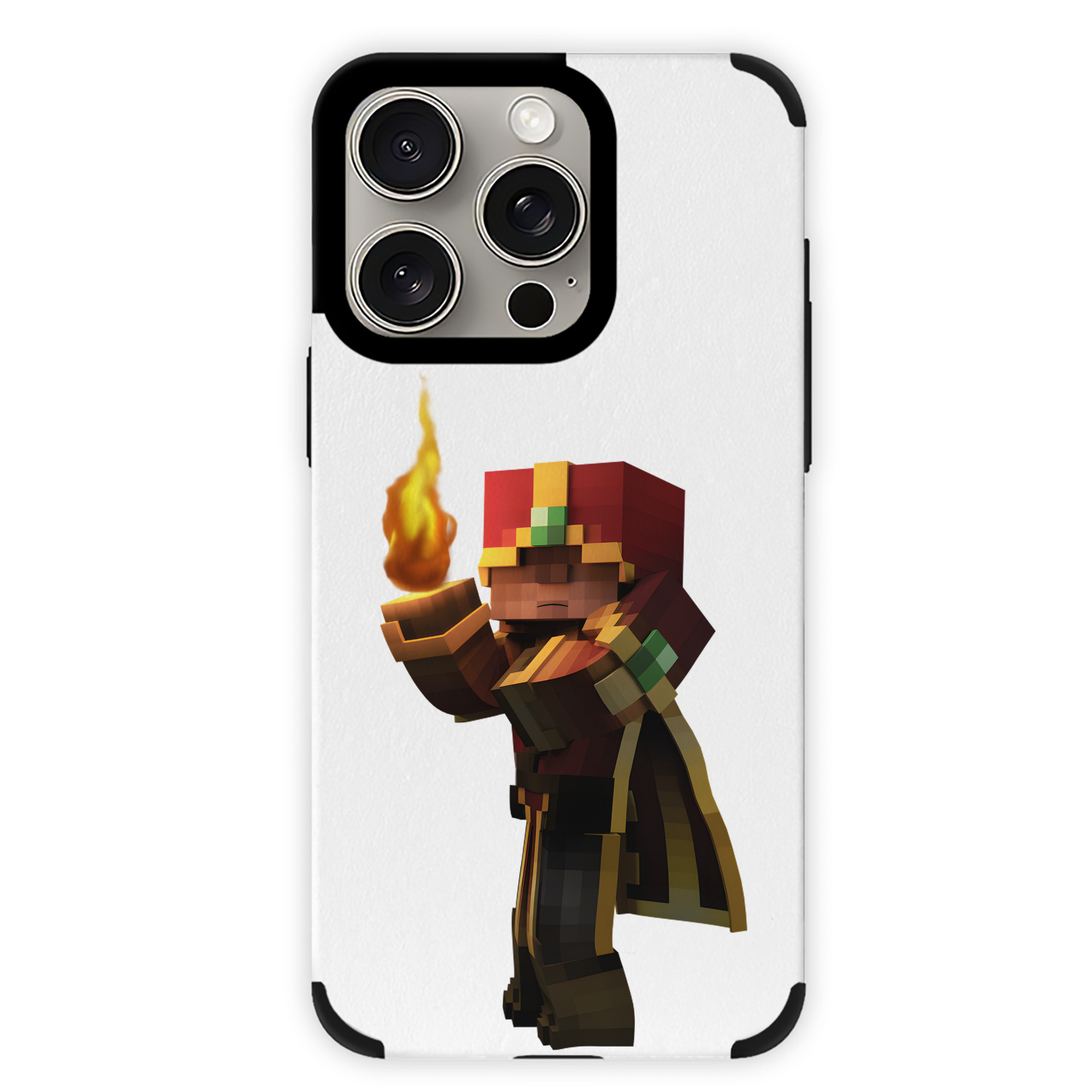 （画像用） マインクラフト ブロックの世界 Minecraft MC Block world 【iPhone15ProMax対応】 PUレザー スマホケース 耐衝撃＆黄変防止