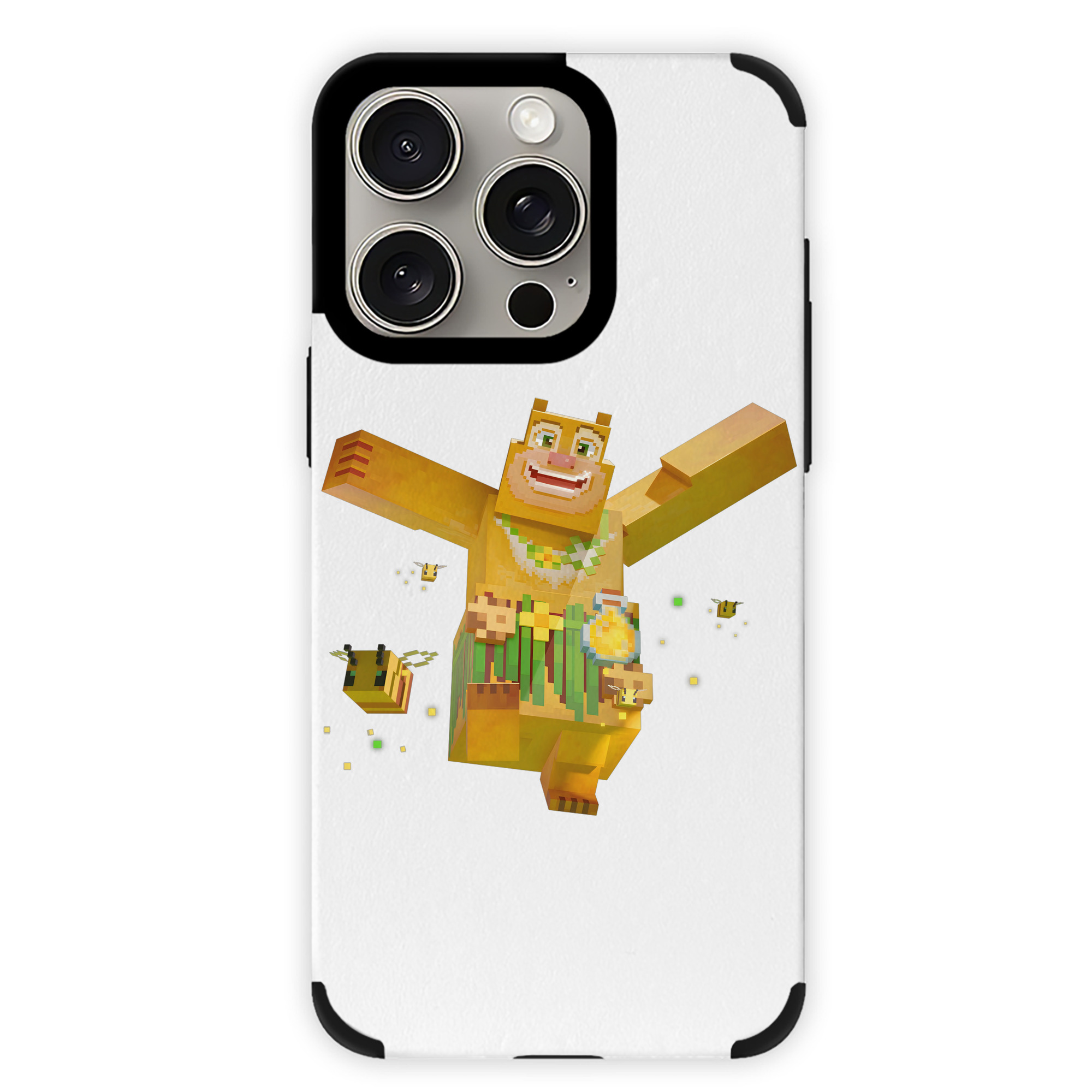 （画像用） マインクラフト ブロックの世界 Minecraft MC Block world 【iPhone15ProMax対応】 PUレザー スマホケース 耐衝撃＆黄変防止