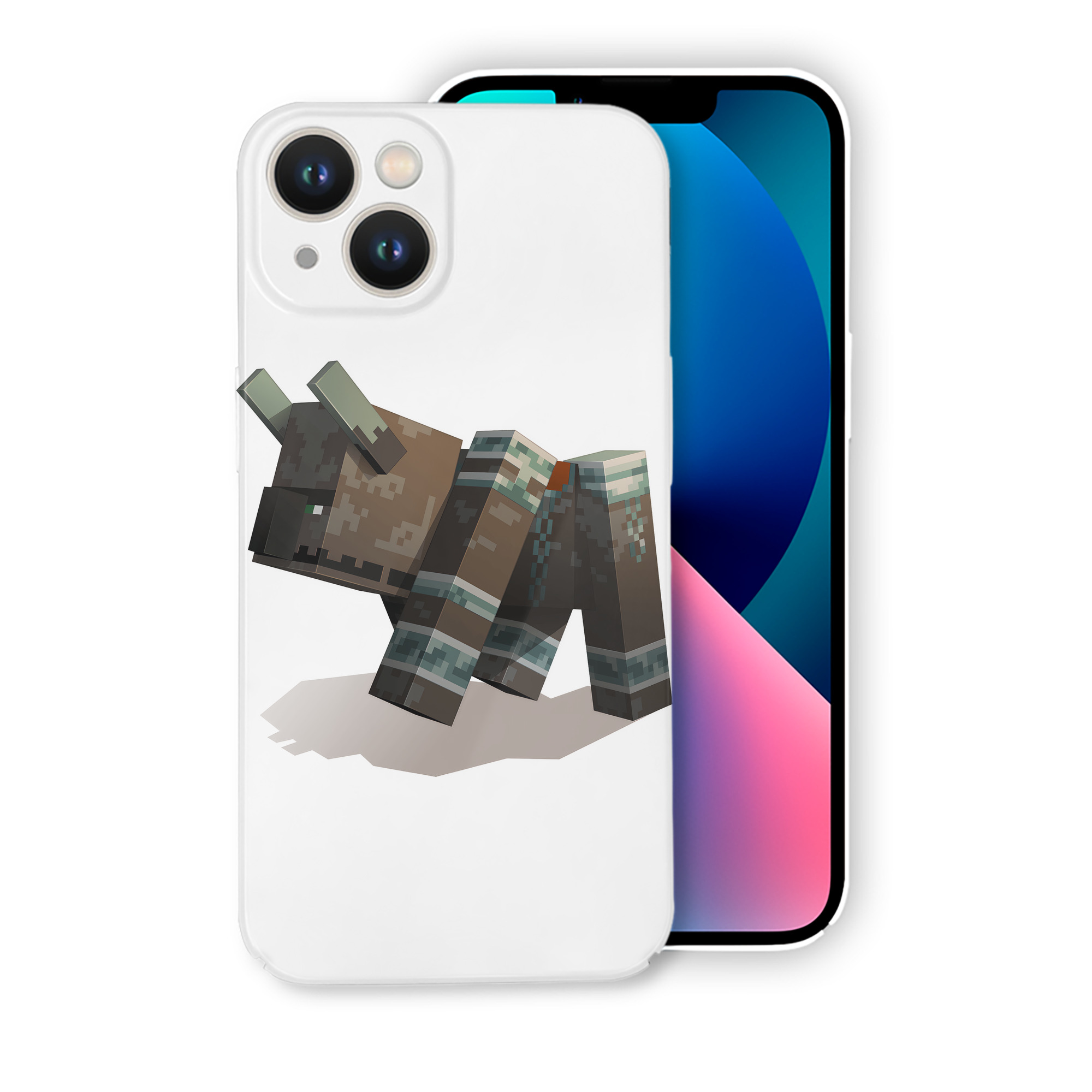 （画像用） マインクラフト ブロックの世界 Minecraft MC Block world 【iPhone 14シリーズ対応】ハードケース