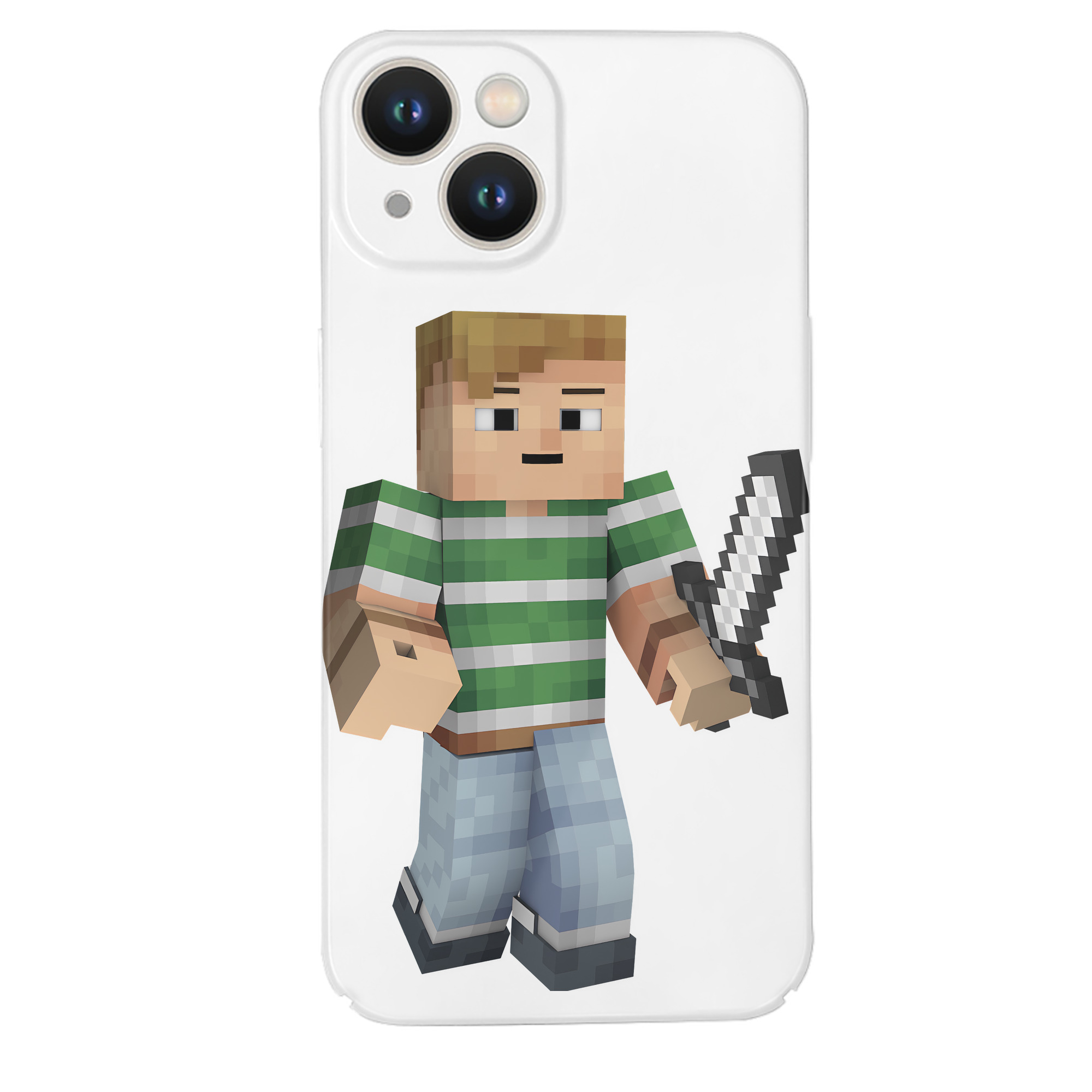 （画像用） マインクラフト ブロックの世界 Minecraft MC Block world 【iPhone 14シリーズ対応】ハードケース