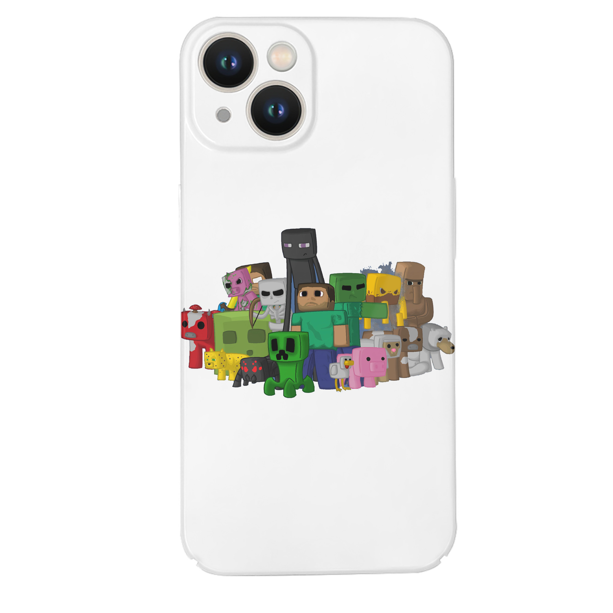（画像用） マインクラフト ブロックの世界 Minecraft MC Block world 【iPhone 14シリーズ対応】ハードケース