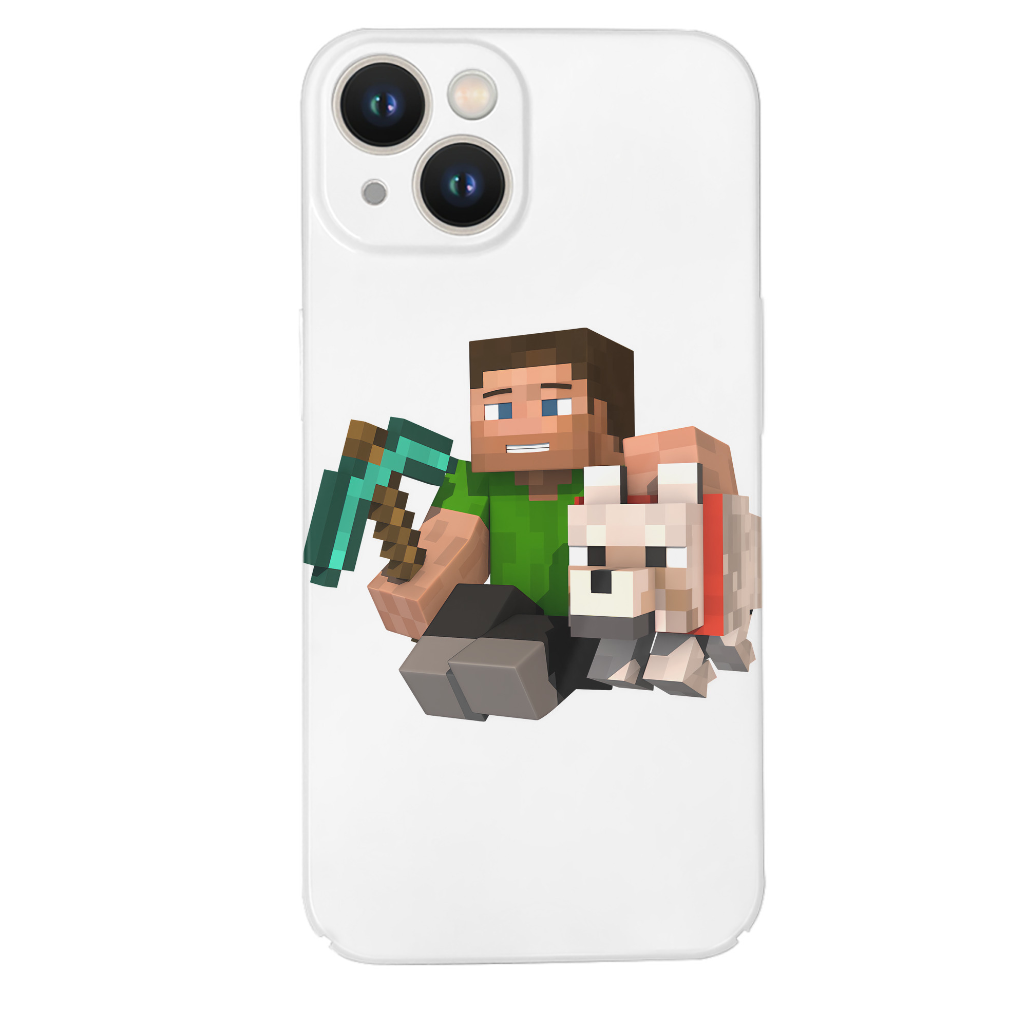 （画像用） マインクラフト ブロックの世界 Minecraft MC Block world 【iPhone 14シリーズ対応】ハードケース
