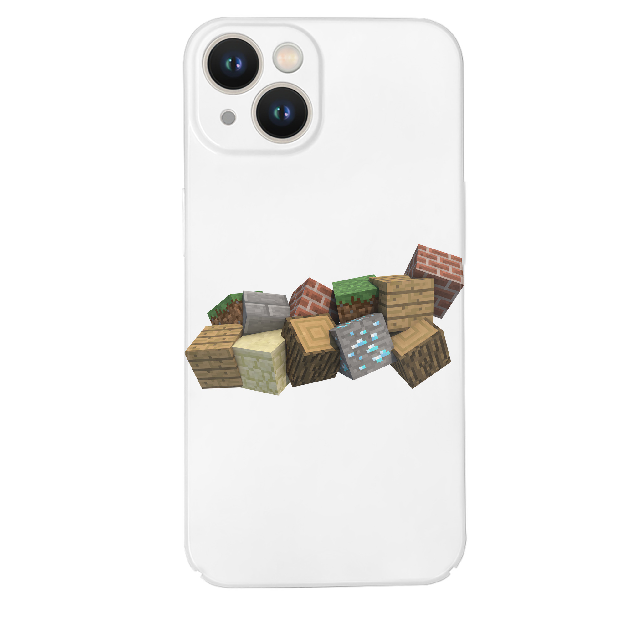 （画像用） マインクラフト ブロックの世界 Minecraft MC Block world 【iPhone 14シリーズ対応】ハードケース