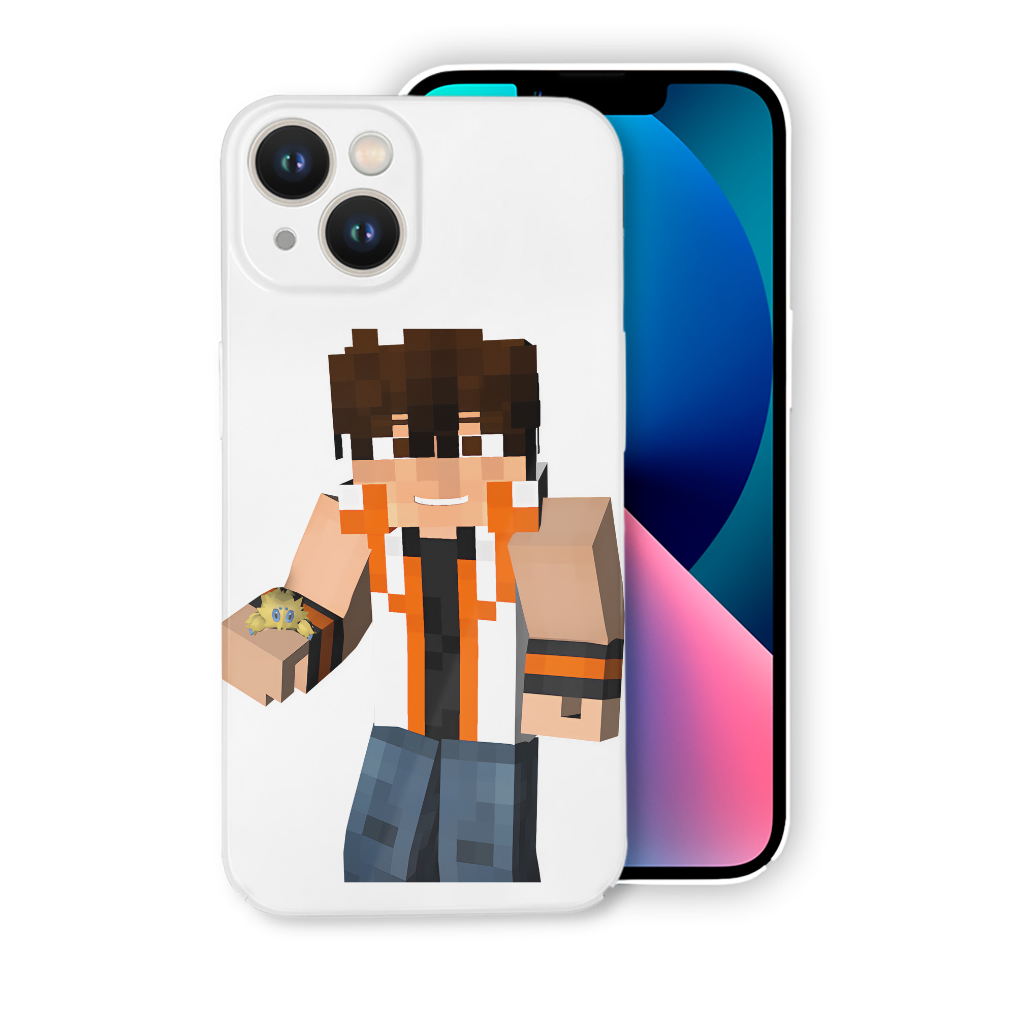 （画像用） マインクラフト ブロックの世界 Minecraft MC Block world 【iPhone 14シリーズ対応】ハードケース
