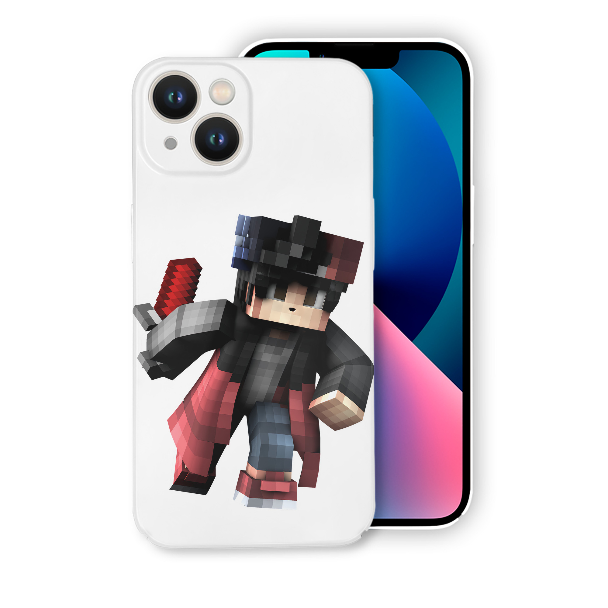 （画像用） マインクラフト ブロックの世界 Minecraft MC Block world 【iPhone 14シリーズ対応】ハードケース