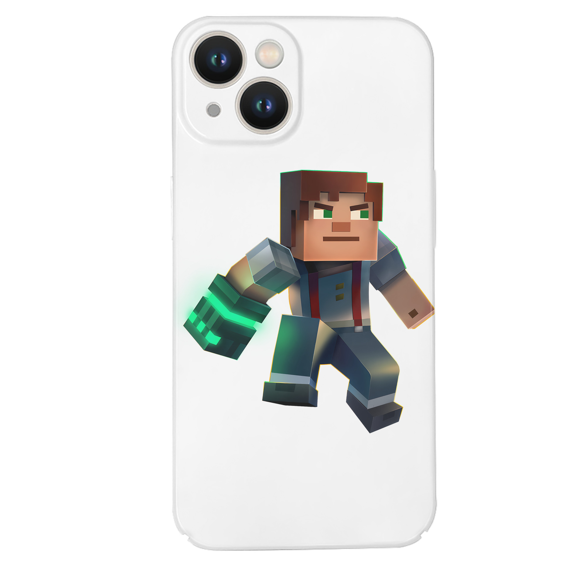 （画像用） マインクラフト ブロックの世界 Minecraft MC Block world 【iPhone 14シリーズ対応】ハードケース