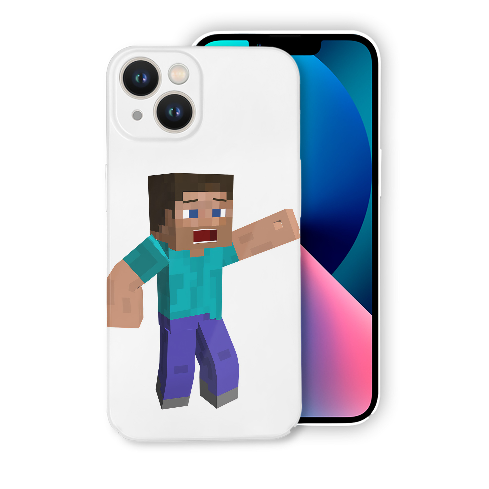 （画像用） マインクラフト ブロックの世界 Minecraft MC Block world 【iPhone 14シリーズ対応】ハードケース
