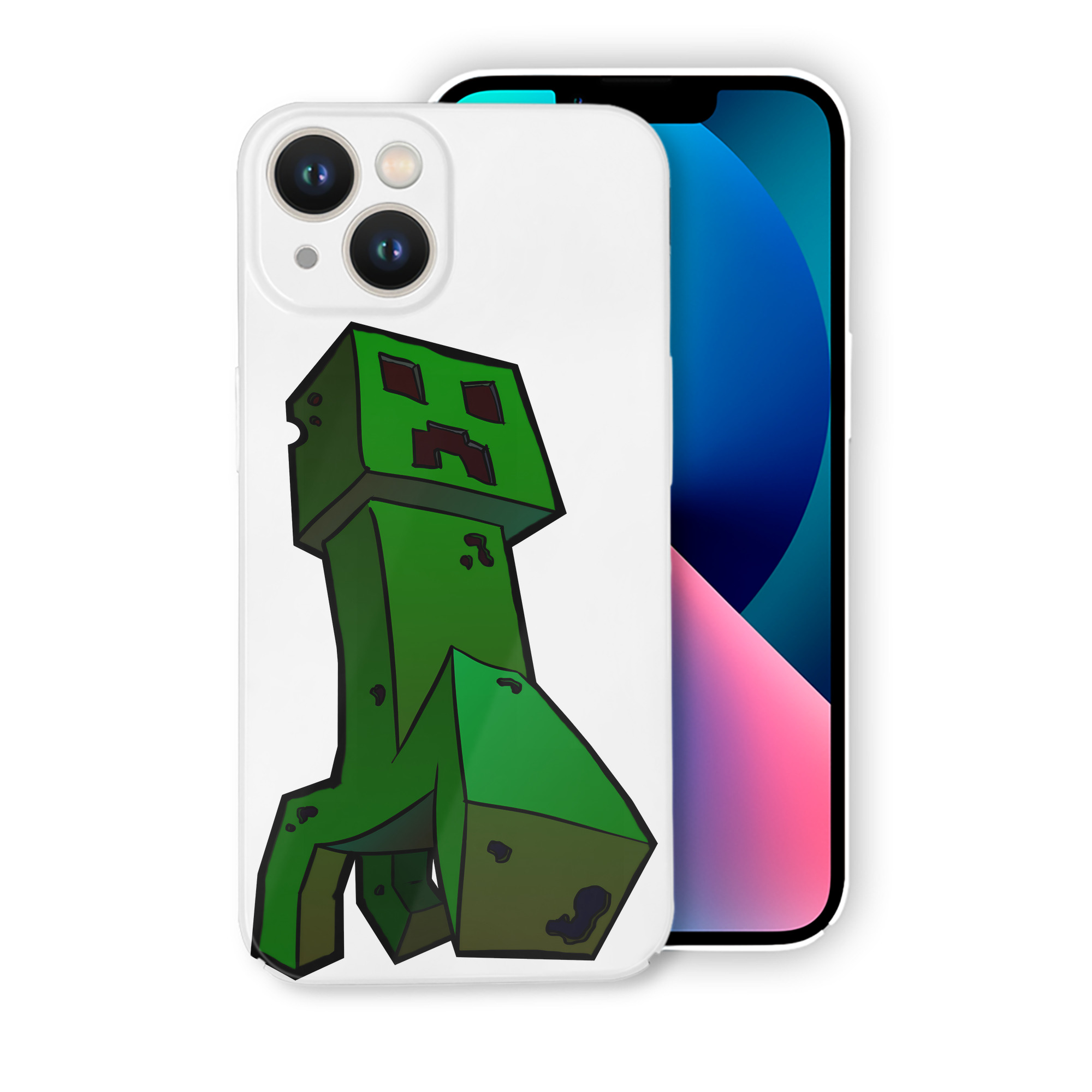 （画像用） マインクラフト ブロックの世界 Minecraft MC Block world 【iPhone 14シリーズ対応】ハードケース