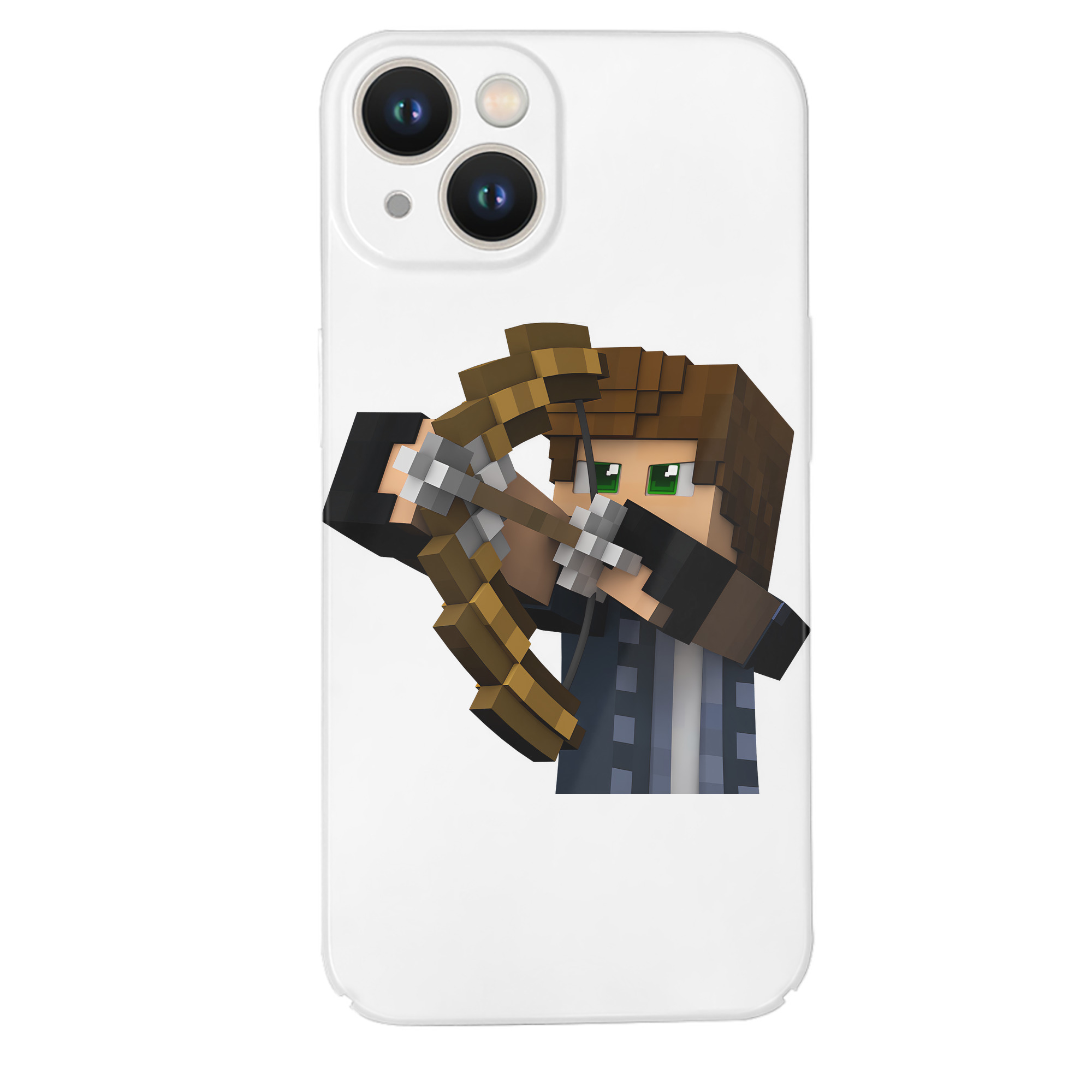 （画像用） マインクラフト ブロックの世界 Minecraft MC Block world 【iPhone 14シリーズ対応】ハードケース