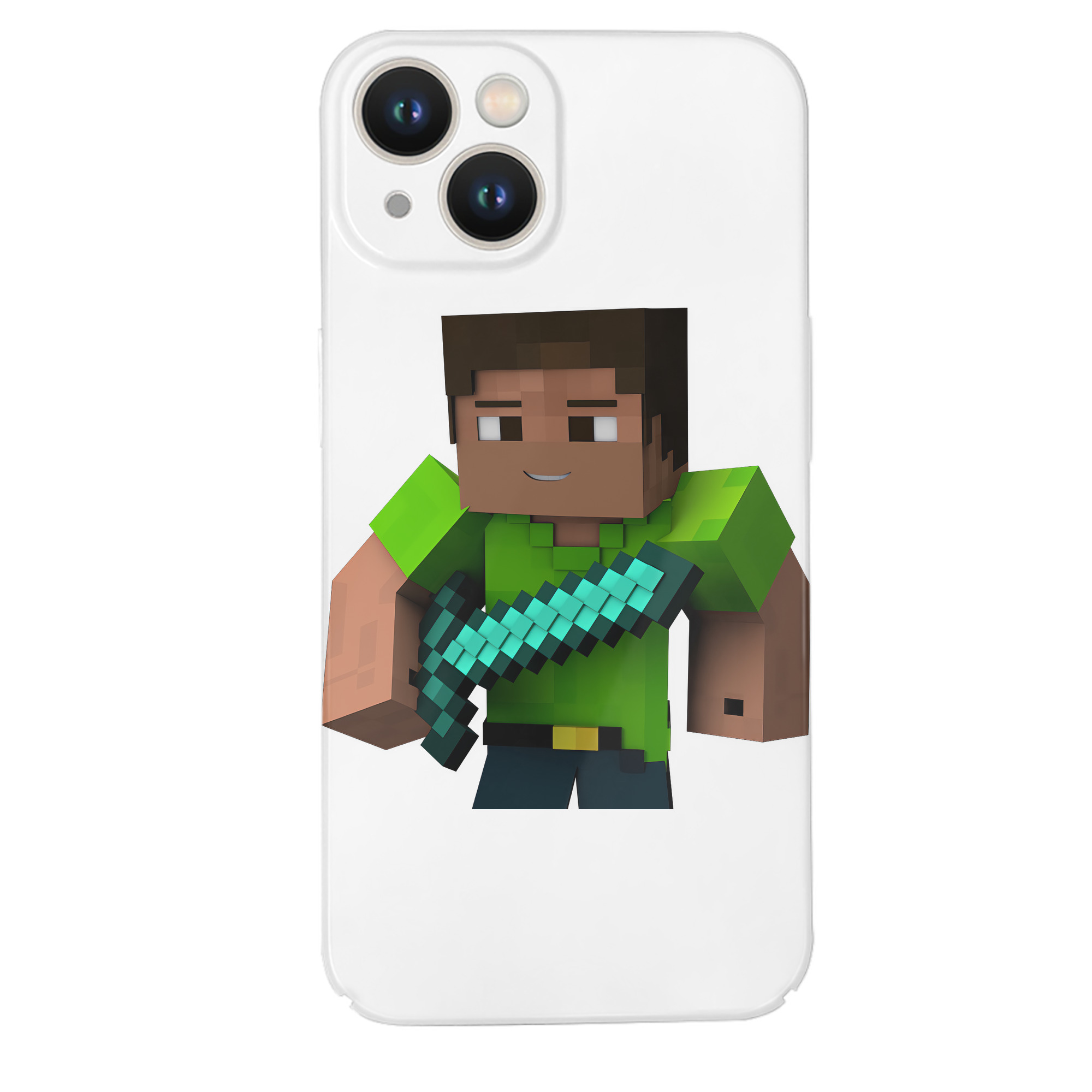 （画像用） マインクラフト ブロックの世界 Minecraft MC Block world 【iPhone 14シリーズ対応】ハードケース