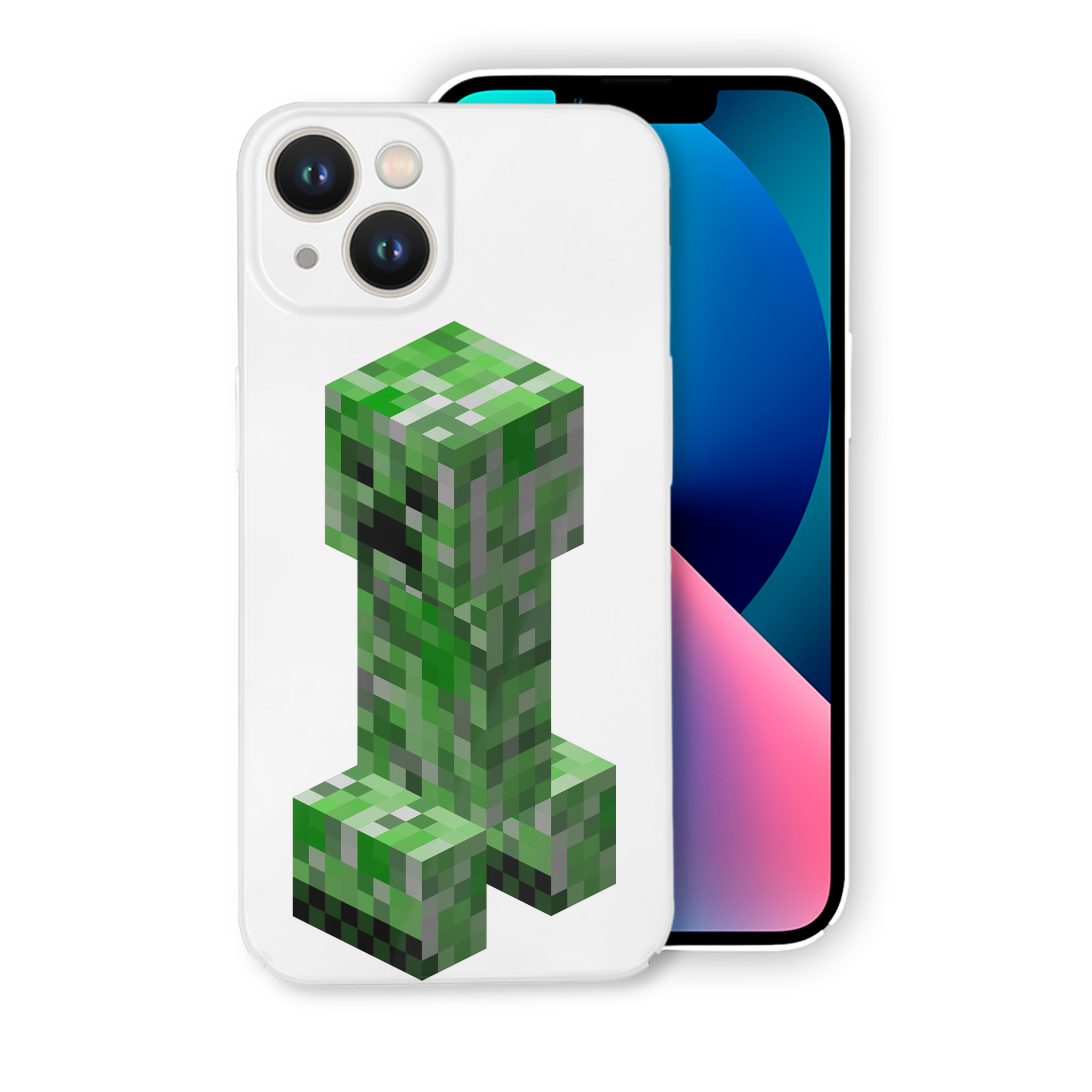 （画像用） マインクラフト ブロックの世界 Minecraft MC Block world 【iPhone 14シリーズ対応】ハードケース