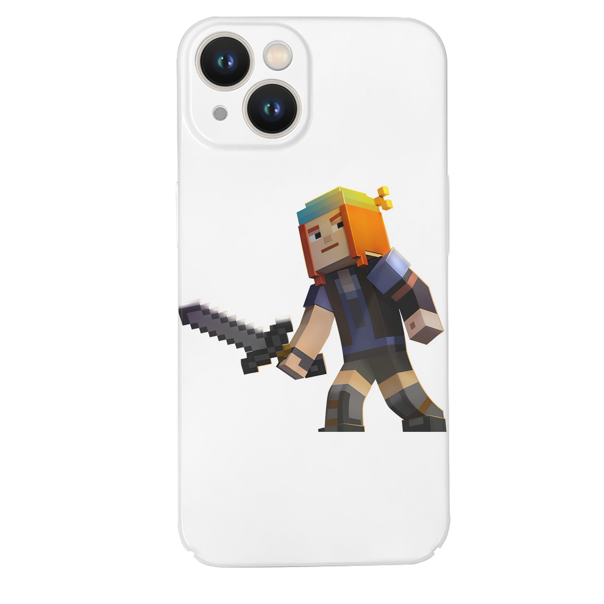 （画像用） マインクラフト ブロックの世界 Minecraft MC Block world 【iPhone 14シリーズ対応】ハードケース