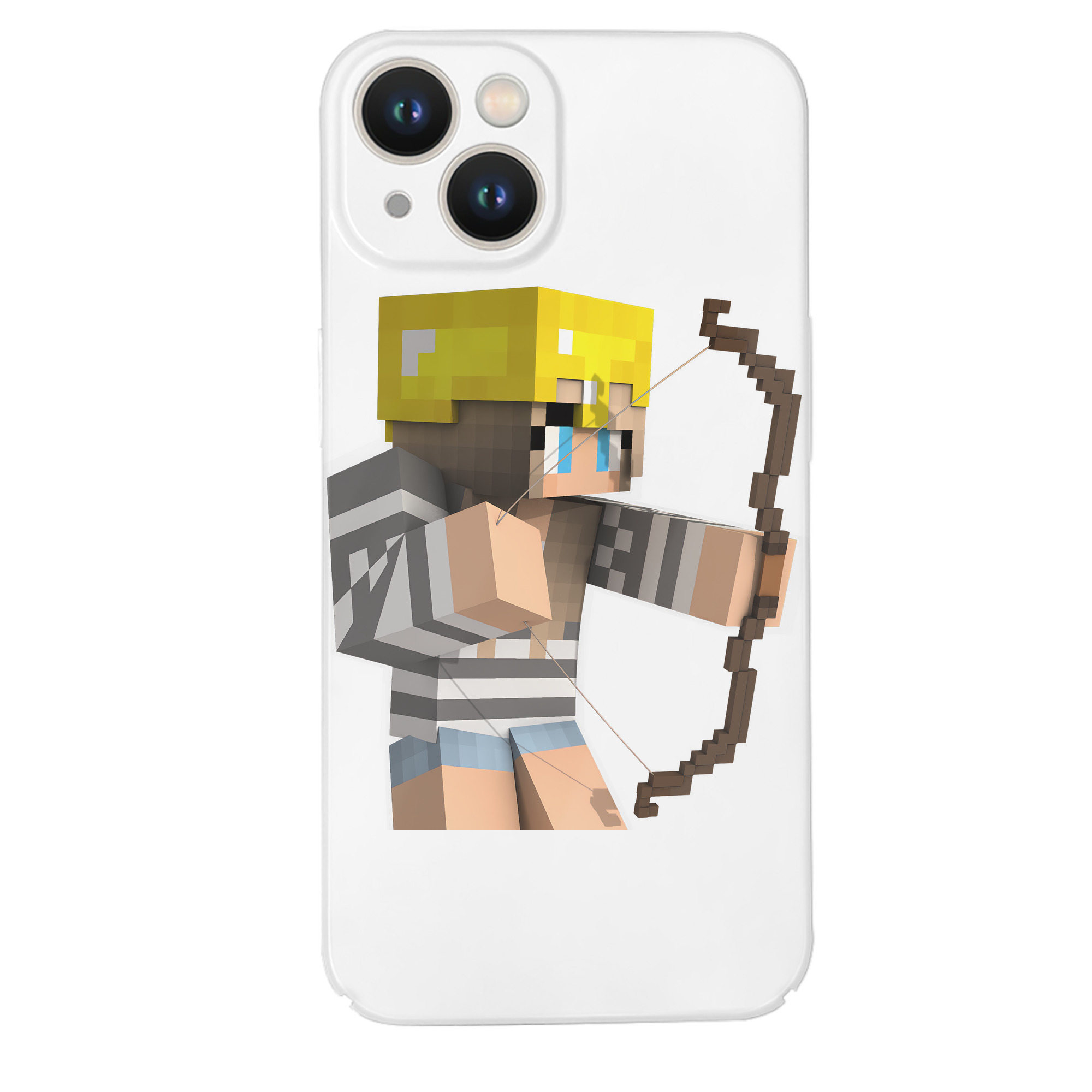（画像用） マインクラフト ブロックの世界 Minecraft MC Block world 【iPhone 14シリーズ対応】ハードケース
