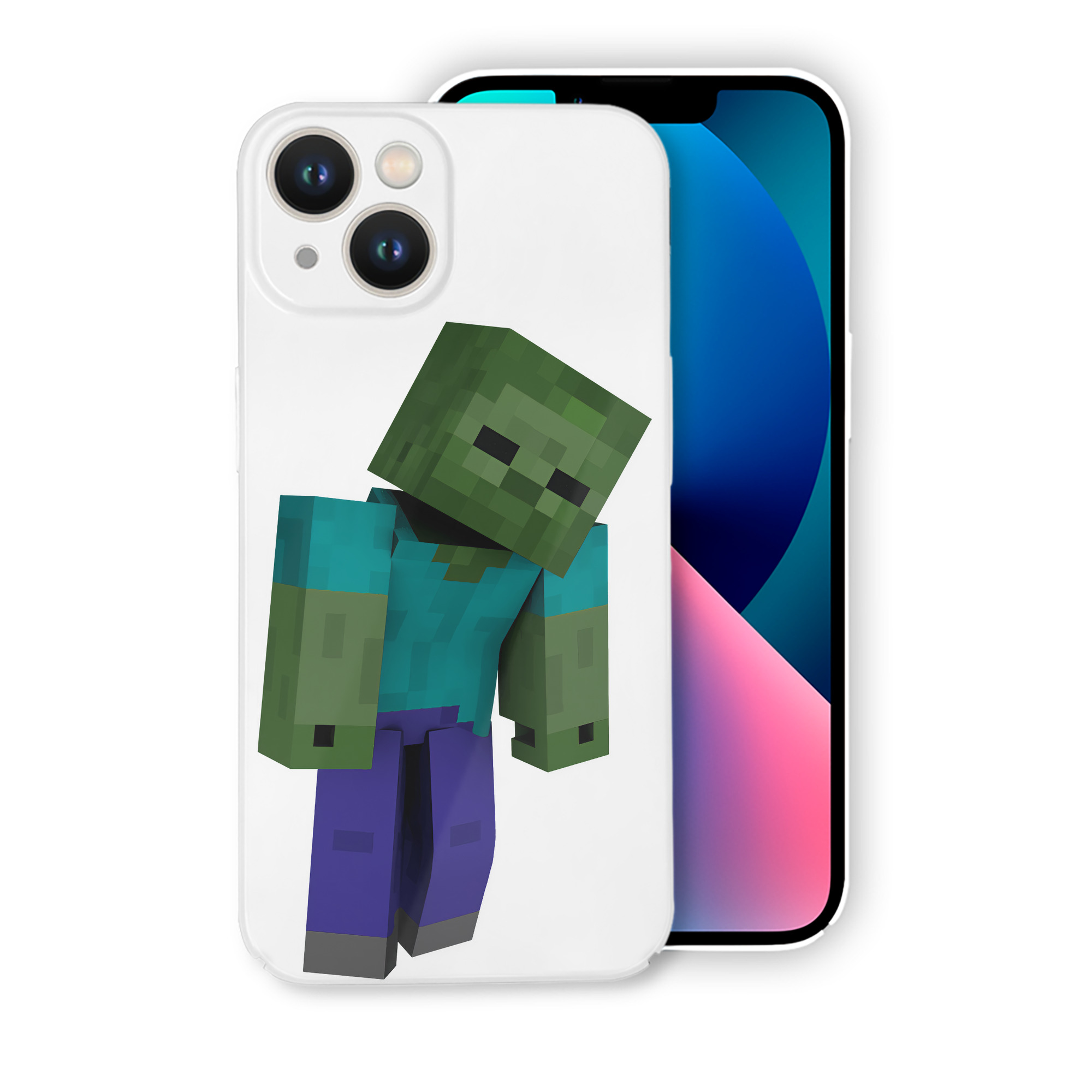 （画像用） マインクラフト ブロックの世界 Minecraft MC Block world 【iPhone 14シリーズ対応】ハードケース