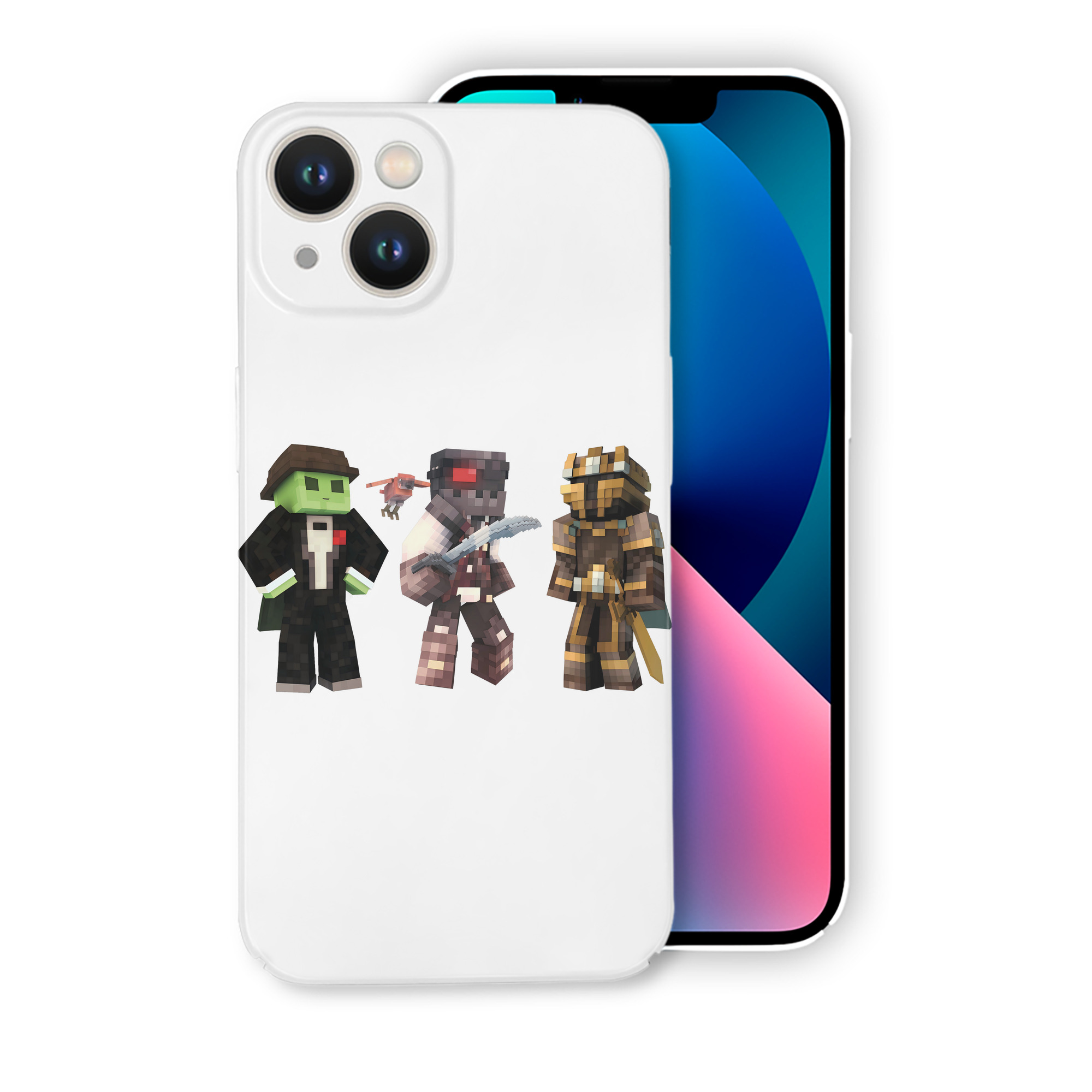 （画像用） マインクラフト ブロックの世界 Minecraft MC Block world 【iPhone 14シリーズ対応】ハードケース