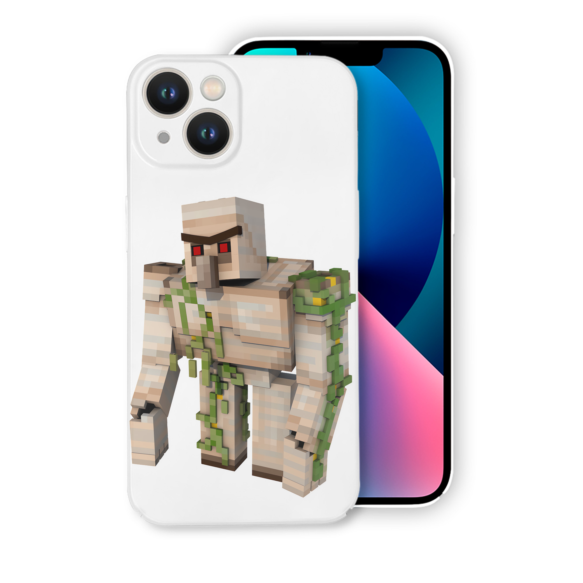 （画像用） マインクラフト ブロックの世界 Minecraft MC Block world 【iPhone 14シリーズ対応】ハードケース
