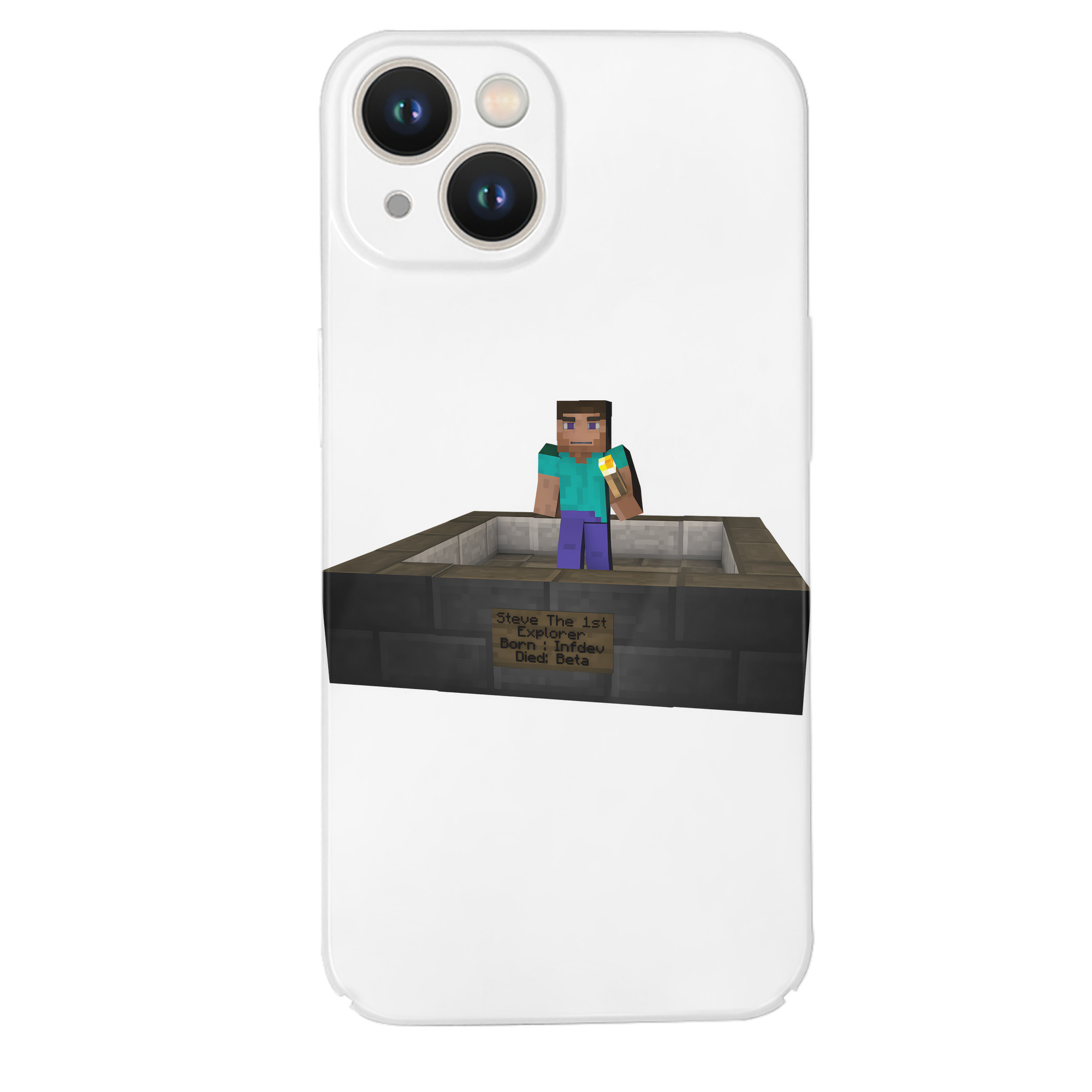 （画像用） マインクラフト ブロックの世界 Minecraft MC Block world 【iPhone 14シリーズ対応】ハードケース