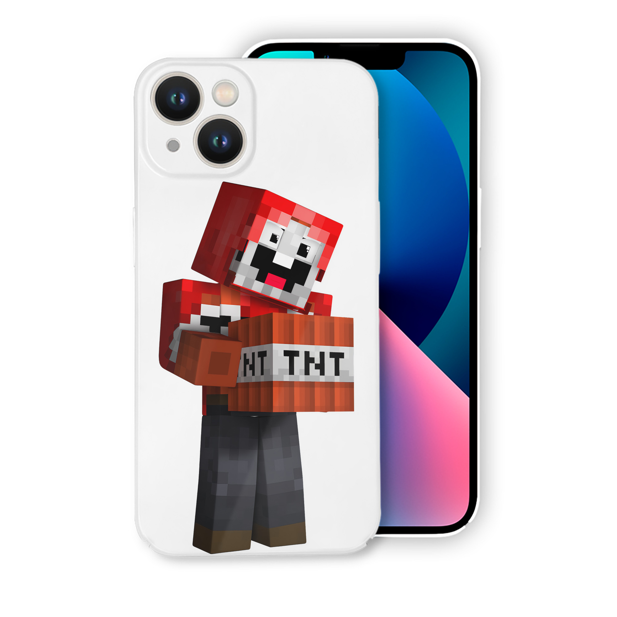 （画像用） マインクラフト ブロックの世界 Minecraft MC Block world 【iPhone 14シリーズ対応】ハードケース