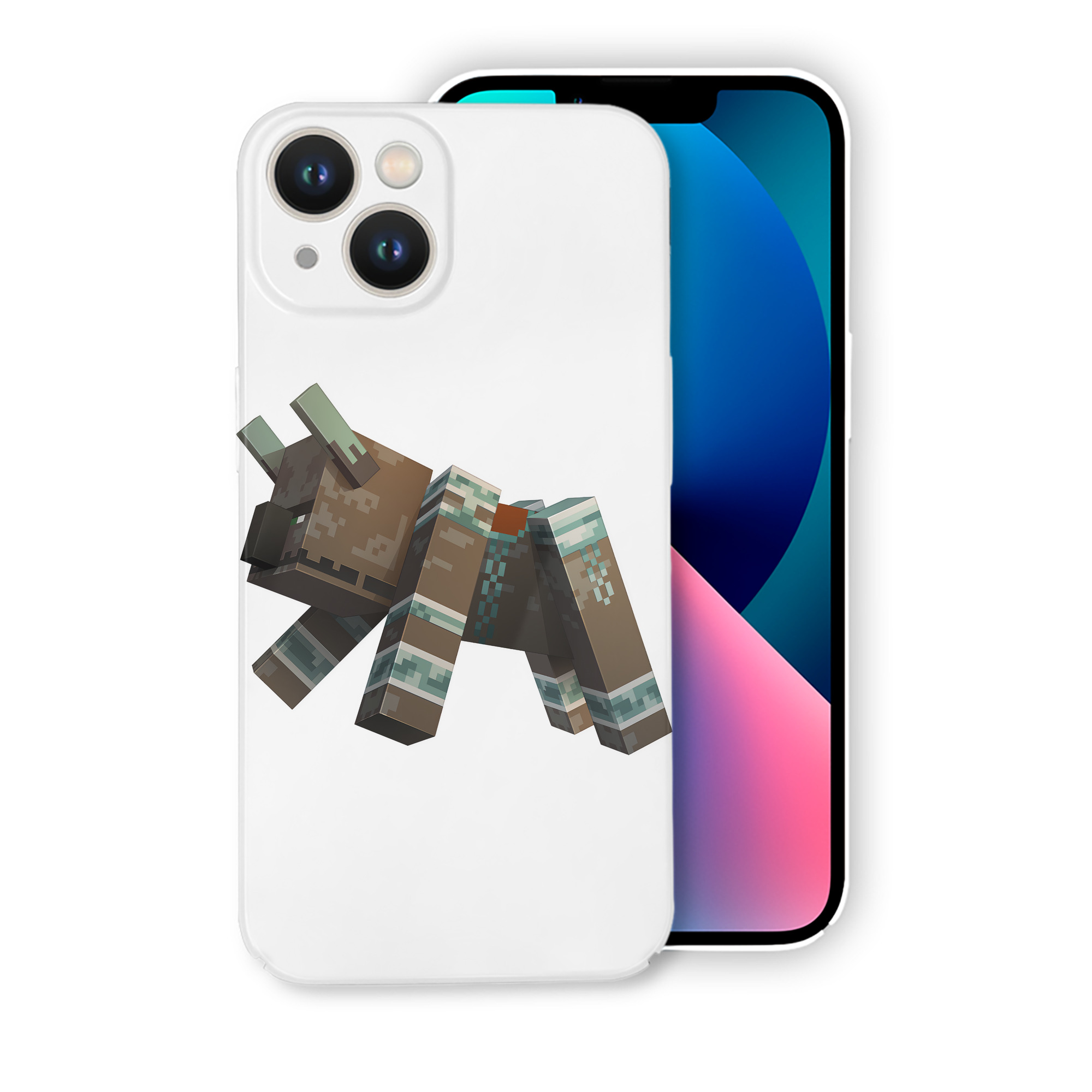 （画像用） マインクラフト ブロックの世界 Minecraft MC Block world 【iPhone 14シリーズ対応】ハードケース