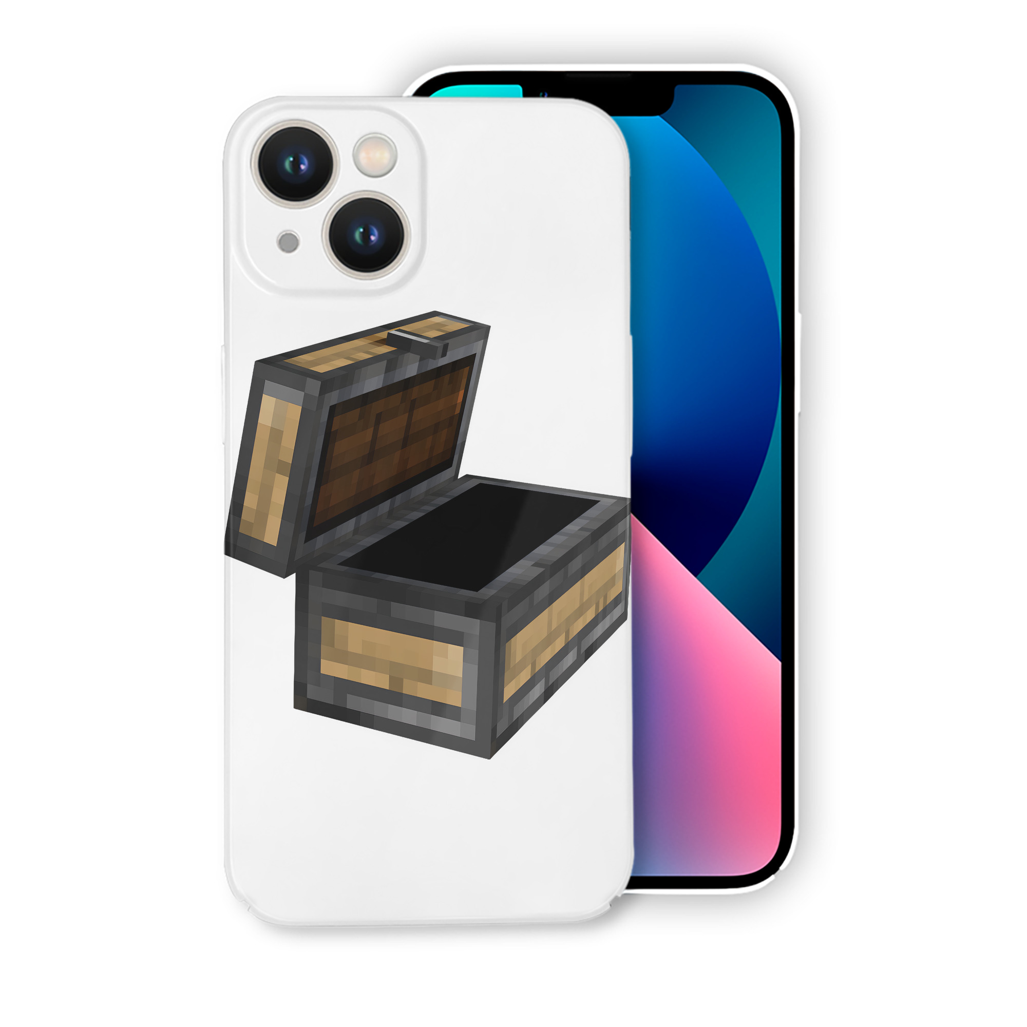 （画像用） マインクラフト ブロックの世界 Minecraft MC Block world 【iPhone 14シリーズ対応】ハードケース