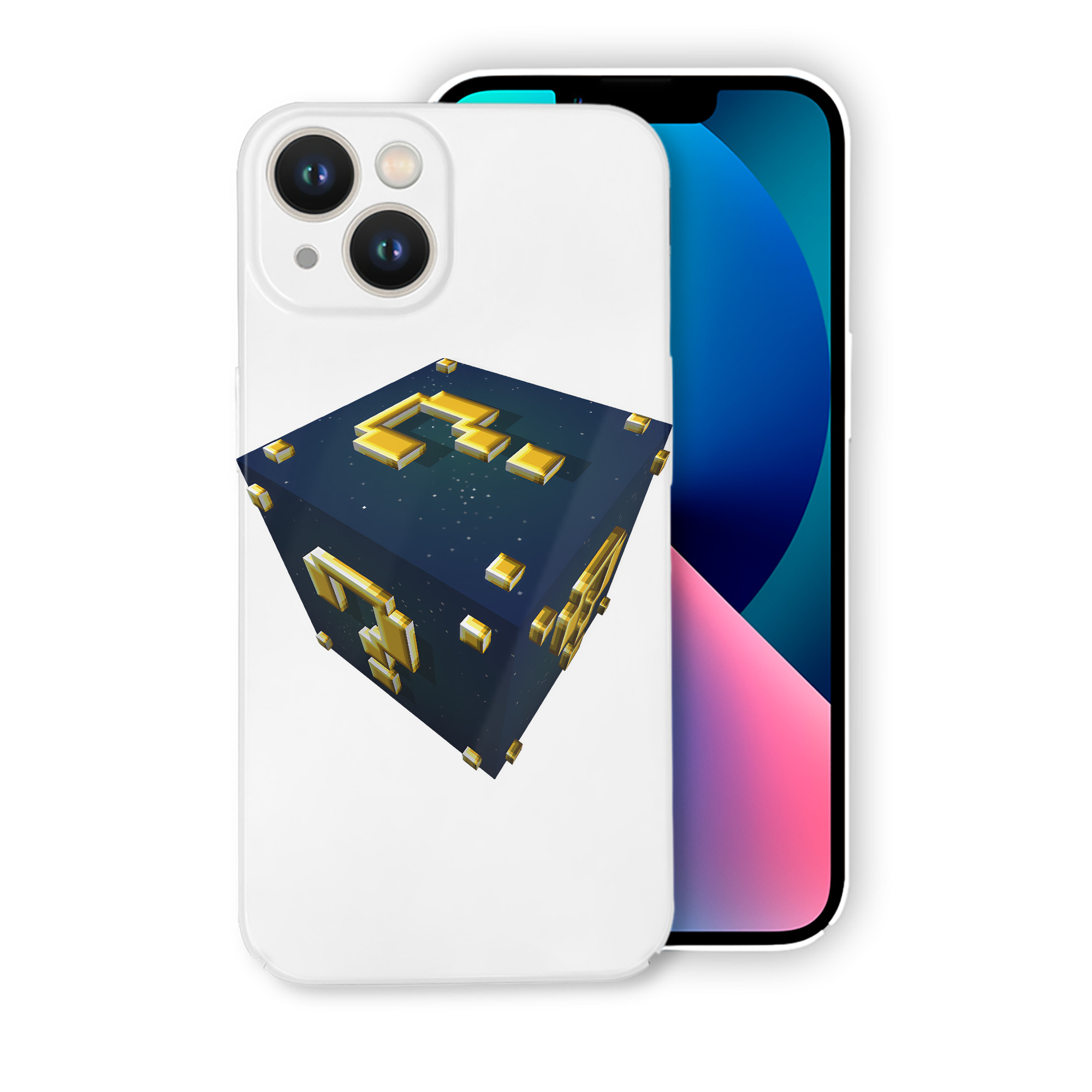 （画像用） マインクラフト ブロックの世界 Minecraft MC Block world 【iPhone 14シリーズ対応】ハードケース