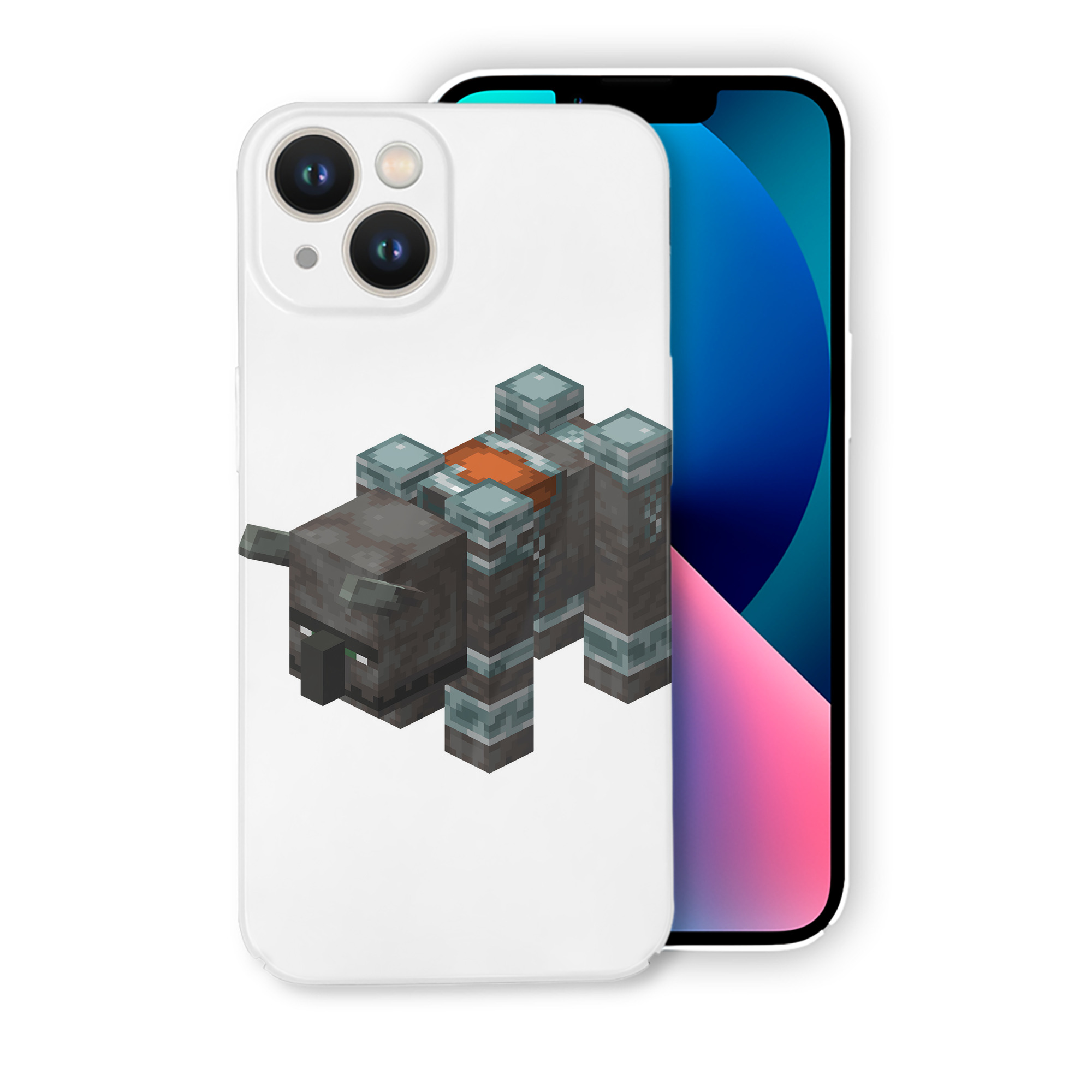 （画像用） マインクラフト ブロックの世界 Minecraft MC Block world 【iPhone 14シリーズ対応】ハードケース