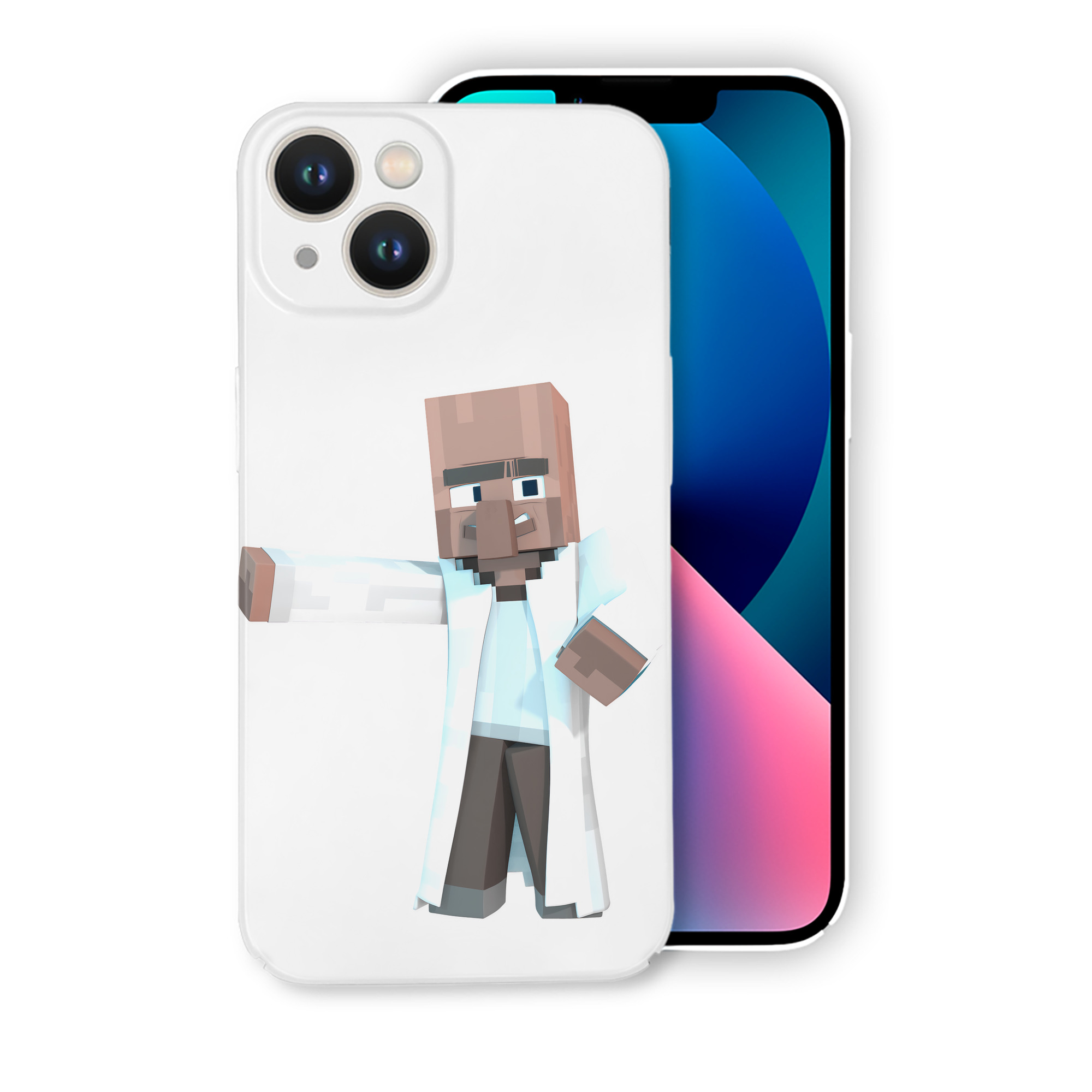 （画像用） マインクラフト ブロックの世界 Minecraft MC Block world 【iPhone 14シリーズ対応】ハードケース