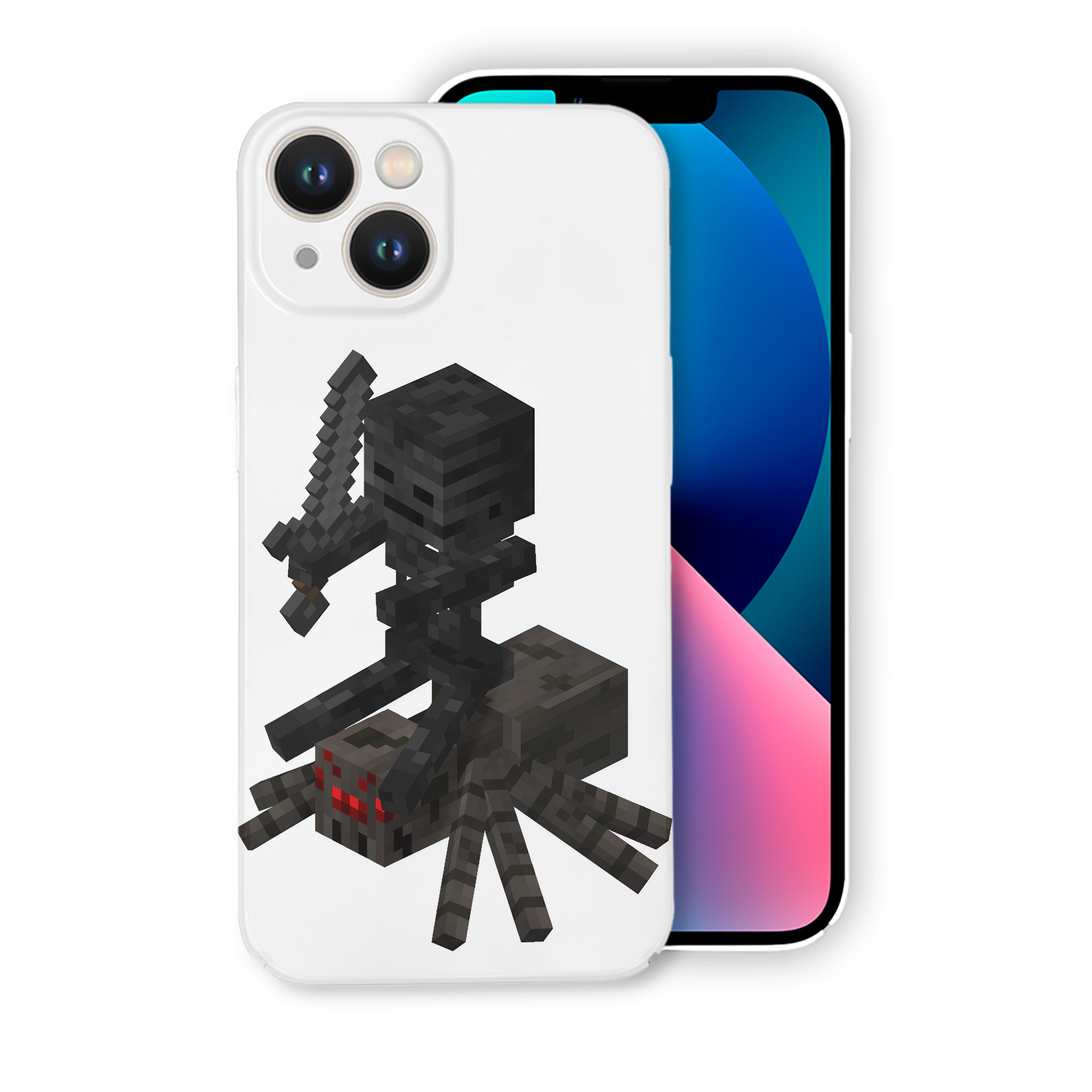 （画像用） マインクラフト ブロックの世界 Minecraft MC Block world 【iPhone 14シリーズ対応】ハードケース
