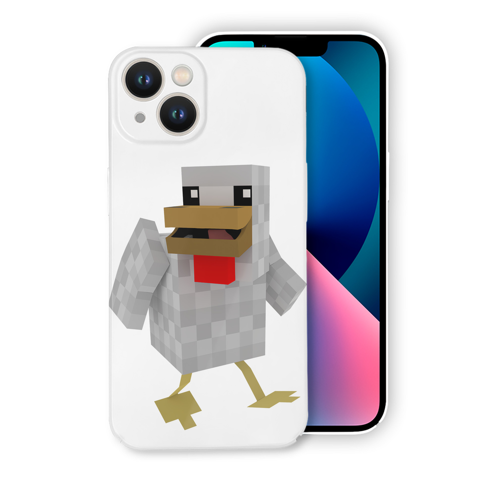 （画像用） マインクラフト ブロックの世界 Minecraft MC Block world 【iPhone 14シリーズ対応】ハードケース