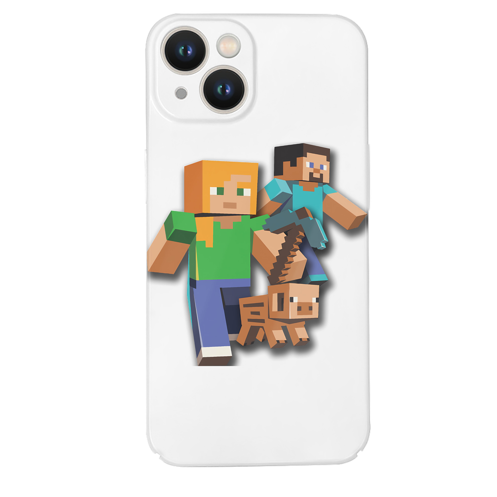 （画像用） マインクラフト ブロックの世界 Minecraft MC Block world 【iPhone 14シリーズ対応】ハードケース