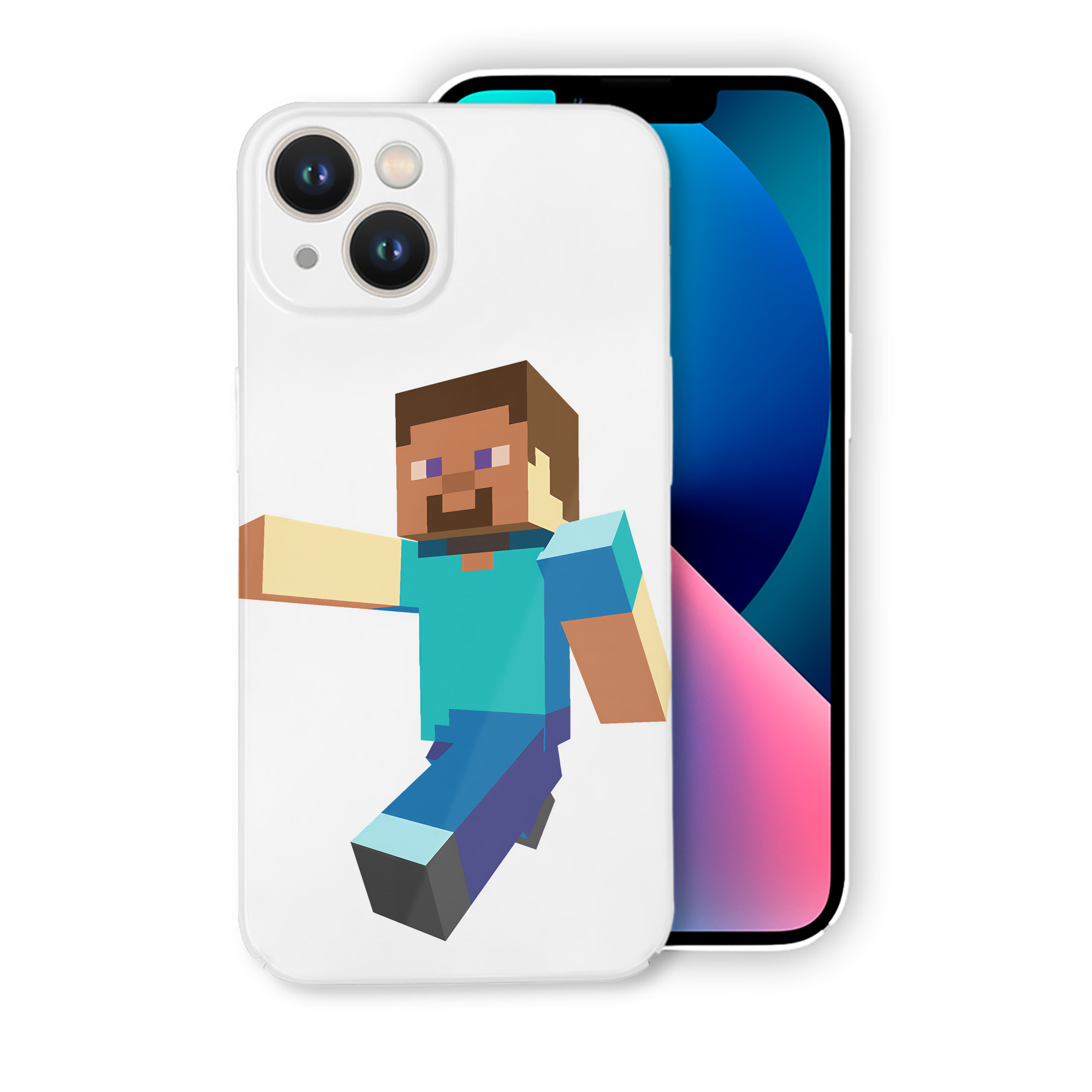 （画像用） マインクラフト ブロックの世界 Minecraft MC Block world 【iPhone 14シリーズ対応】ハードケース