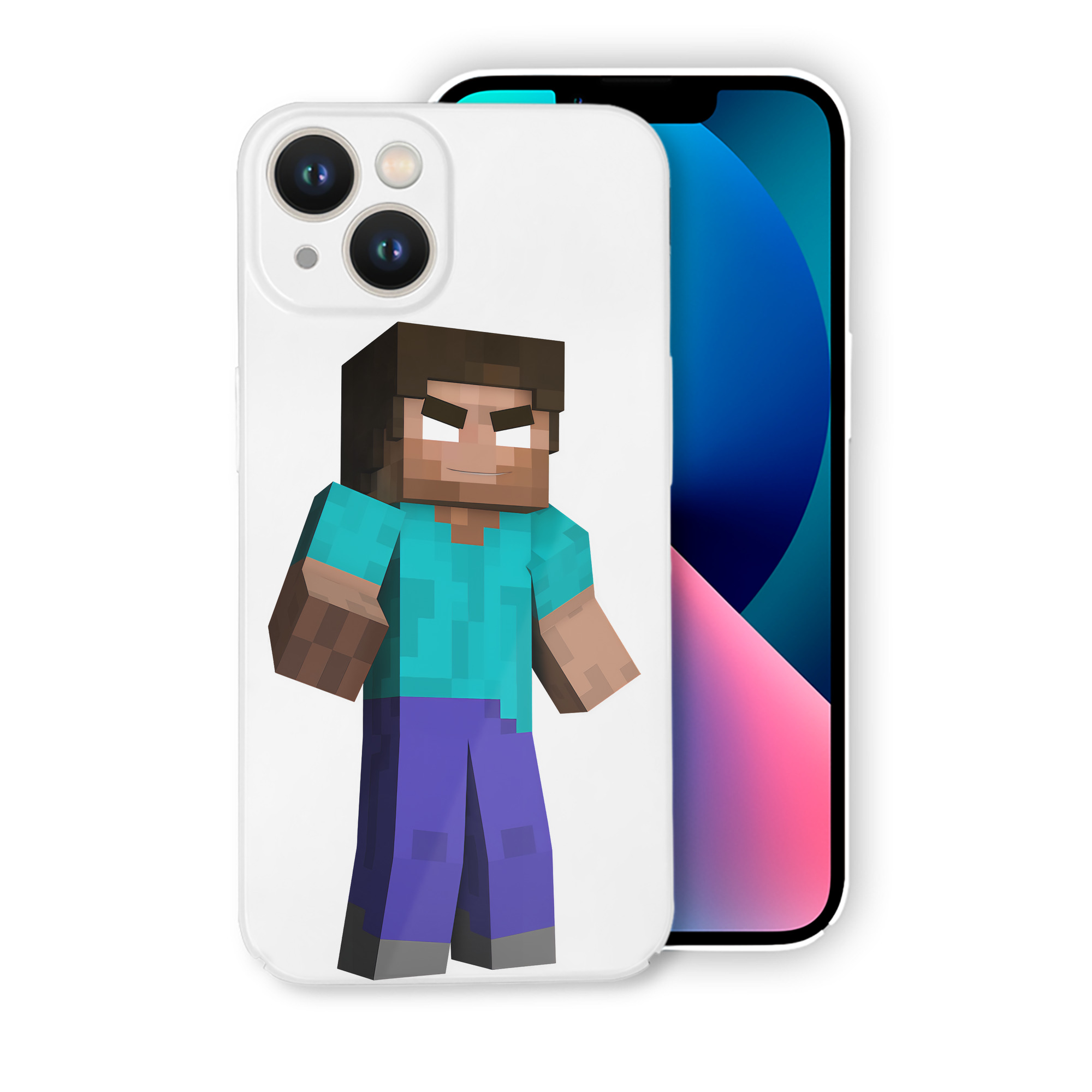 （画像用） マインクラフト ブロックの世界 Minecraft MC Block world 【iPhone 14シリーズ対応】ハードケース