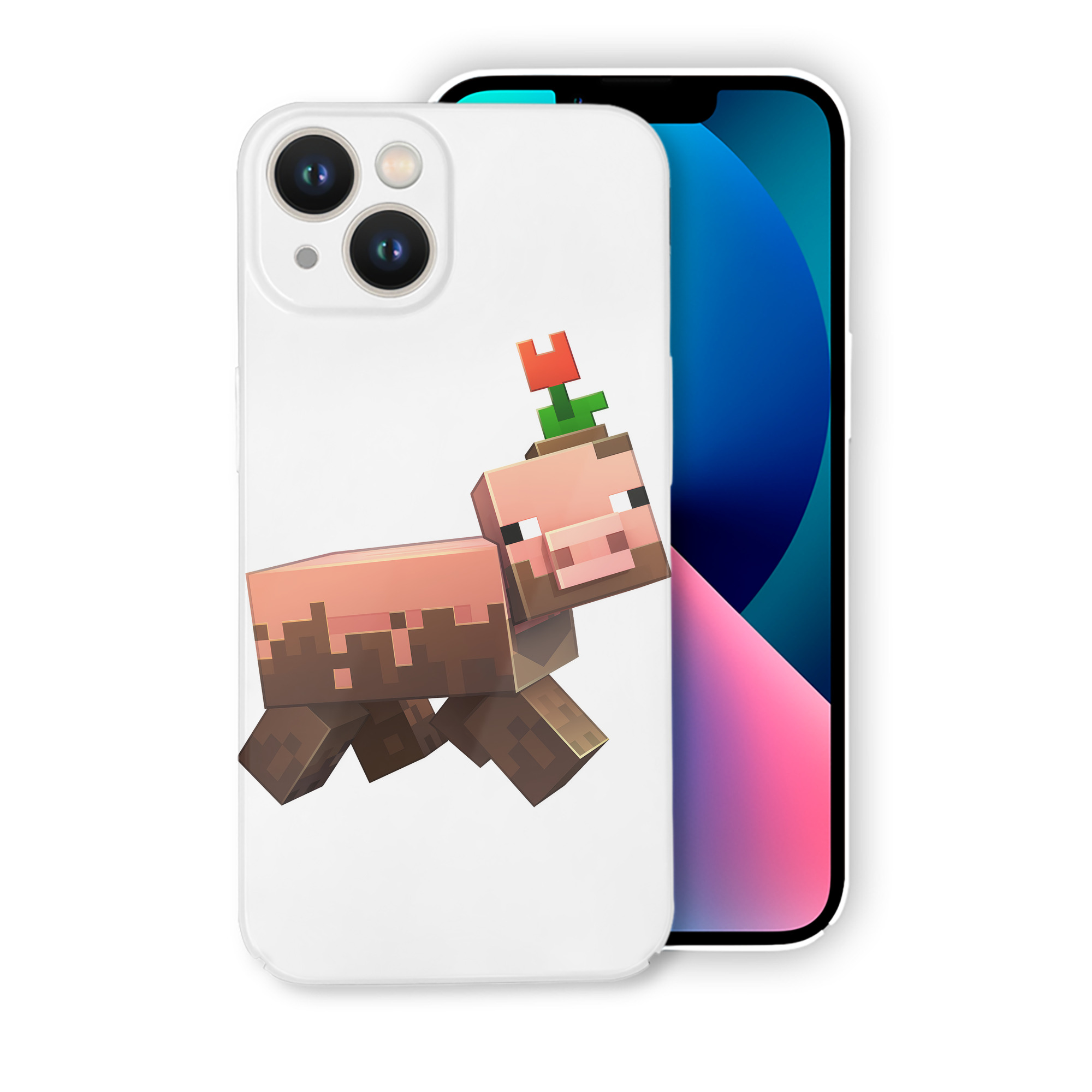 （画像用） マインクラフト ブロックの世界 Minecraft MC Block world 【iPhone 14シリーズ対応】ハードケース