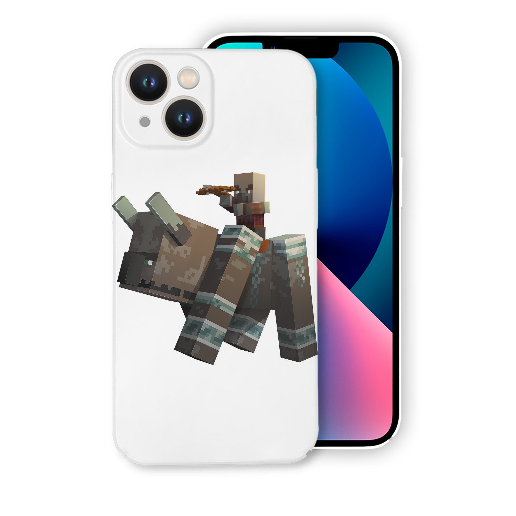 （画像用） マインクラフト ブロックの世界 Minecraft MC Block world 【iPhone 14シリーズ対応】ハードケース