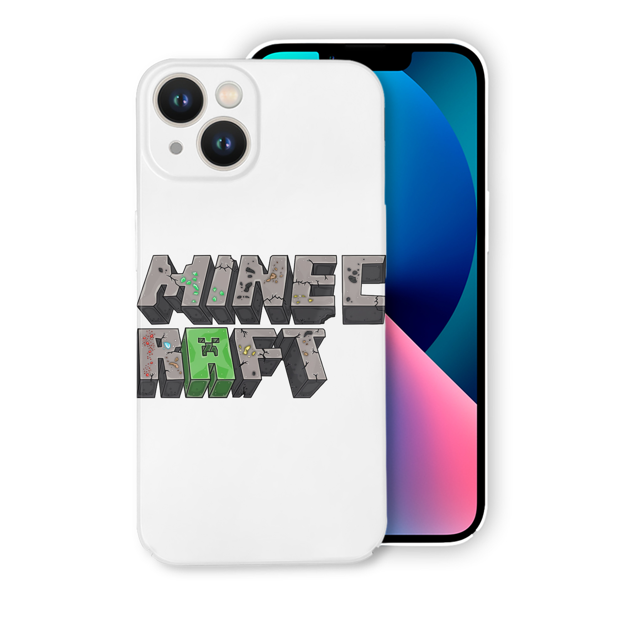 （画像用） マインクラフト ブロックの世界 Minecraft MC Block world 【iPhone 14シリーズ対応】ハードケース