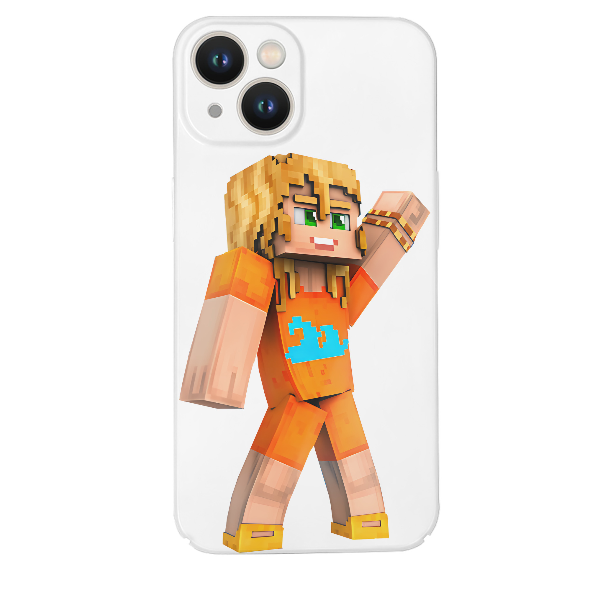（画像用） マインクラフト ブロックの世界 Minecraft MC Block world 【iPhone 14シリーズ対応】ハードケース