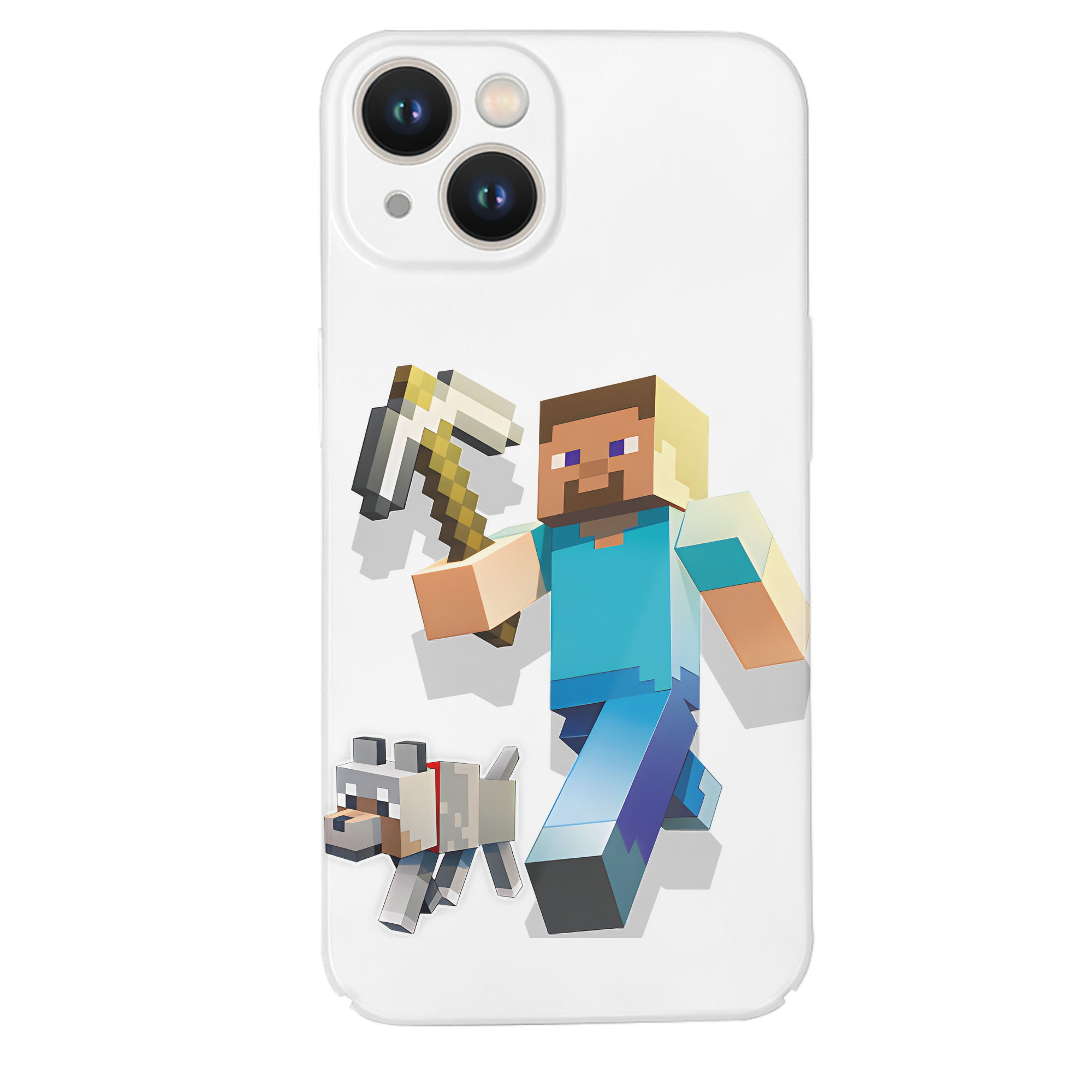 （画像用） マインクラフト ブロックの世界 Minecraft MC Block world 【iPhone 14シリーズ対応】ハードケース