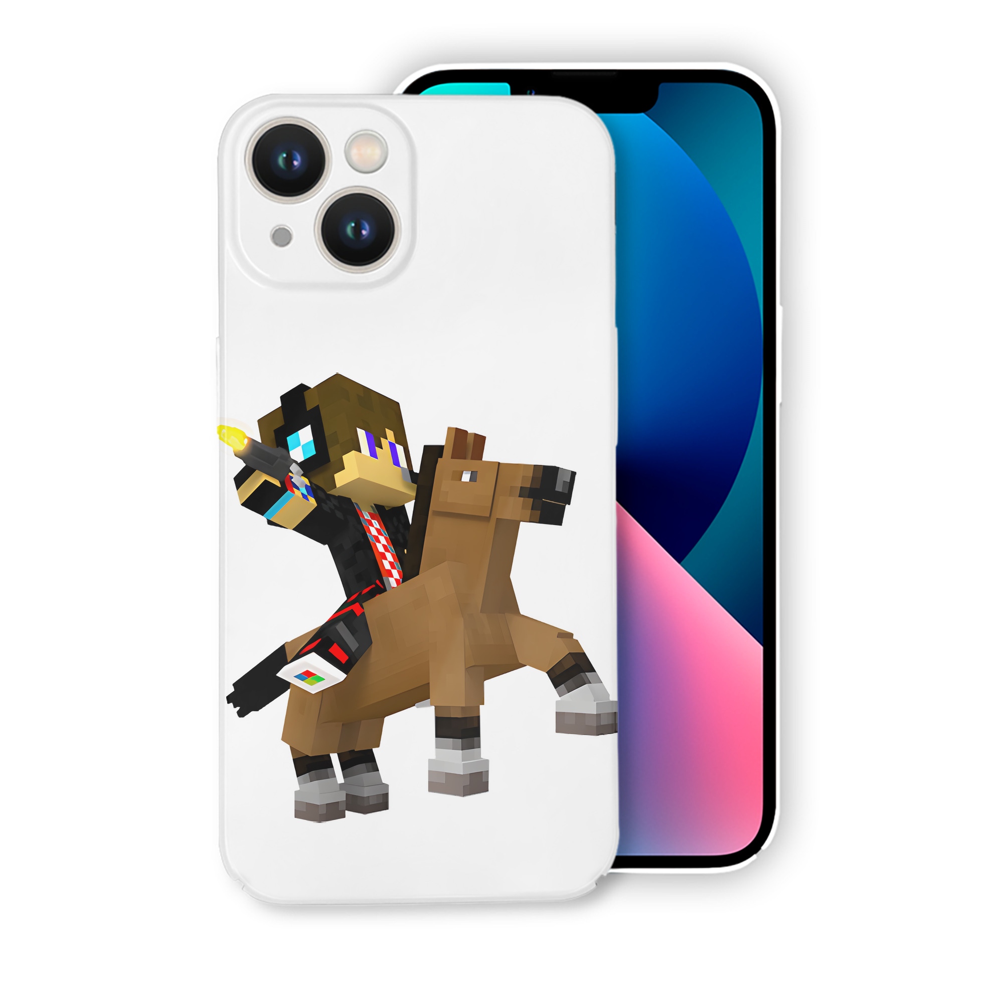 （画像用） マインクラフト ブロックの世界 Minecraft MC Block world 【iPhone 14シリーズ対応】ハードケース