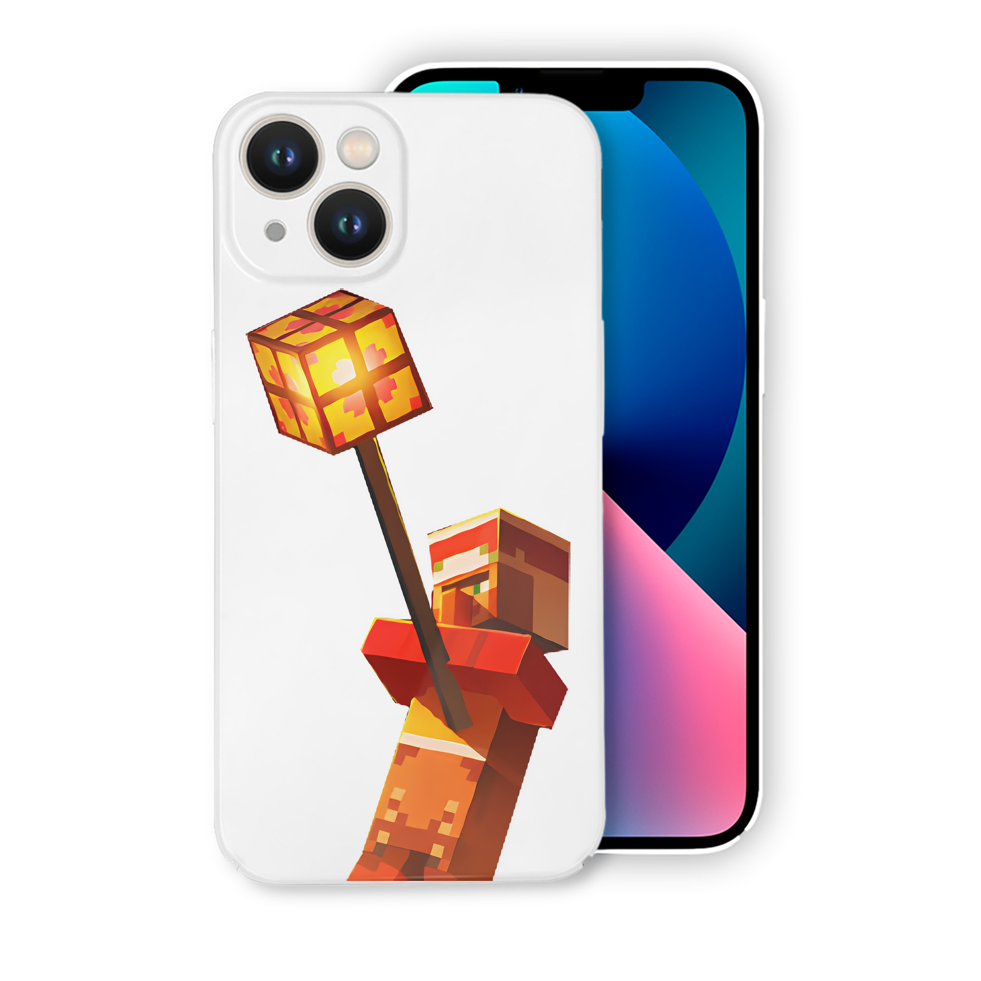 （画像用） マインクラフト ブロックの世界 Minecraft MC Block world 【iPhone 14シリーズ対応】ハードケース