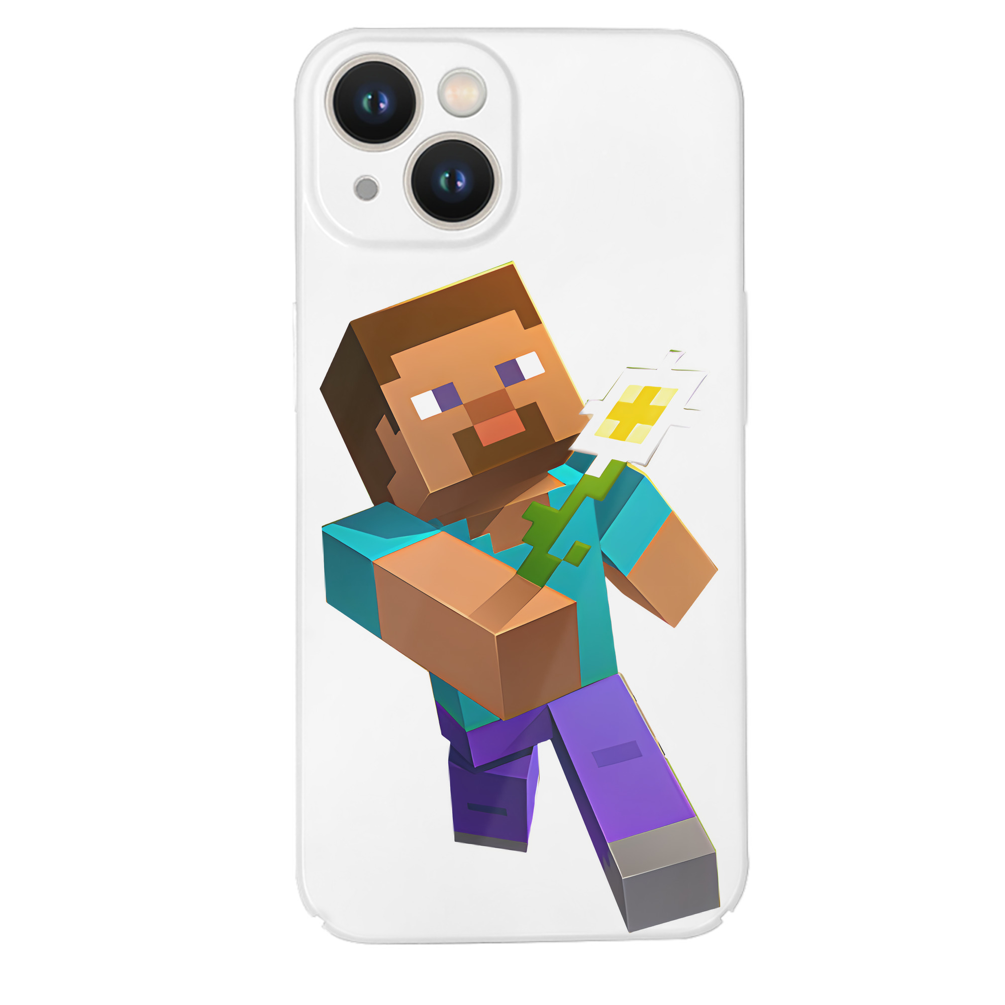 （画像用） マインクラフト ブロックの世界 Minecraft MC Block world 【iPhone 14シリーズ対応】ハードケース