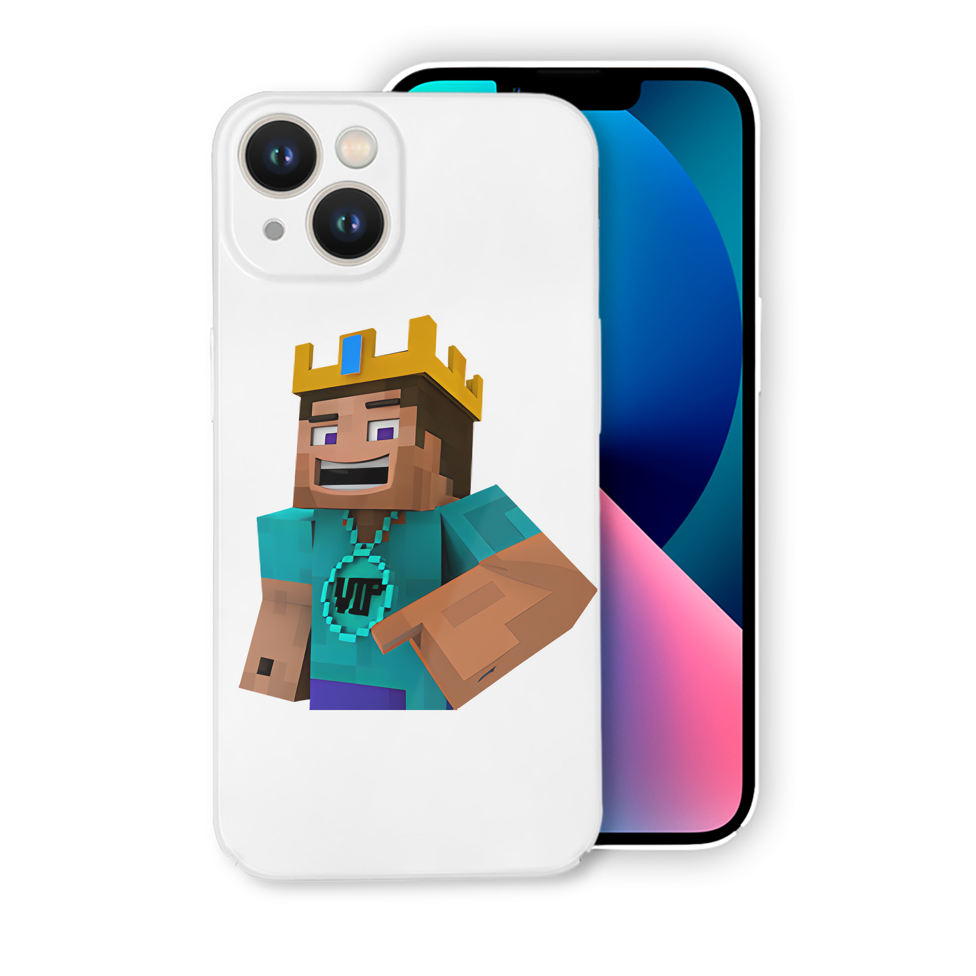 （画像用） マインクラフト ブロックの世界 Minecraft MC Block world 【iPhone 14シリーズ対応】ハードケース